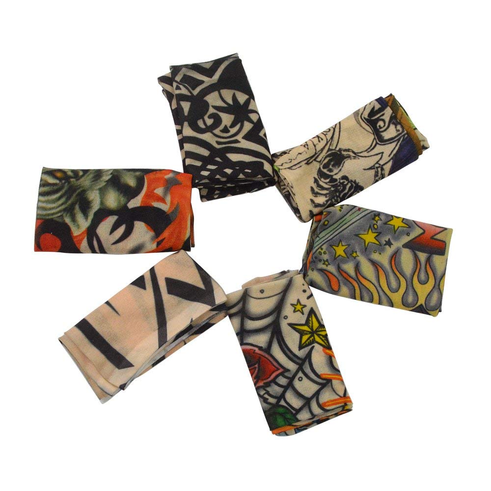 6 Pack Tattoo Compression Arm Sleeves - Breathable Sun Protection Sleeve Covers for Tattoos & UV Defense - Ideal for Tattoo Aftercare, Outdoor Sports & Sunscreen Protection