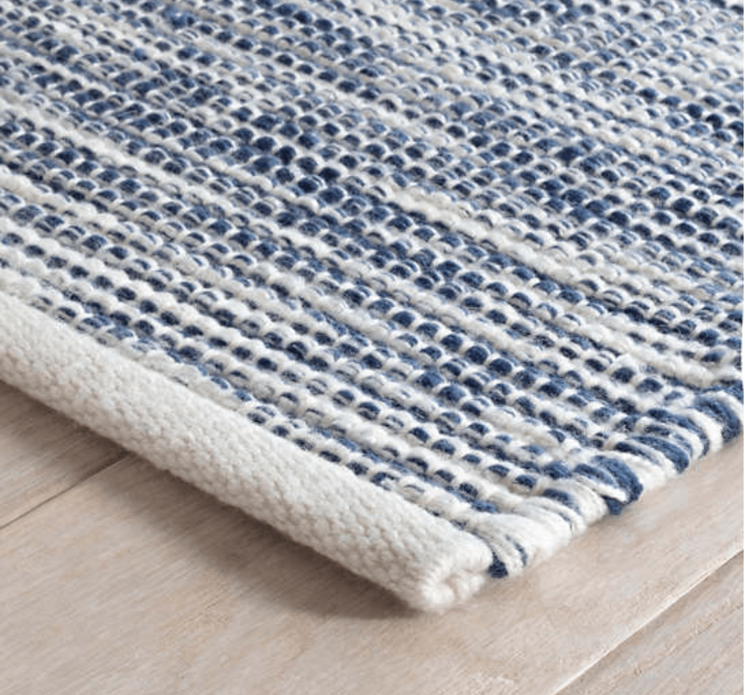Premium Tideline Navy Indoor/Outdoor Rug - Waterproof & Durable for Patio, Deck, Living Room, and Bedroom - Easy to Clean & Stain Resistant