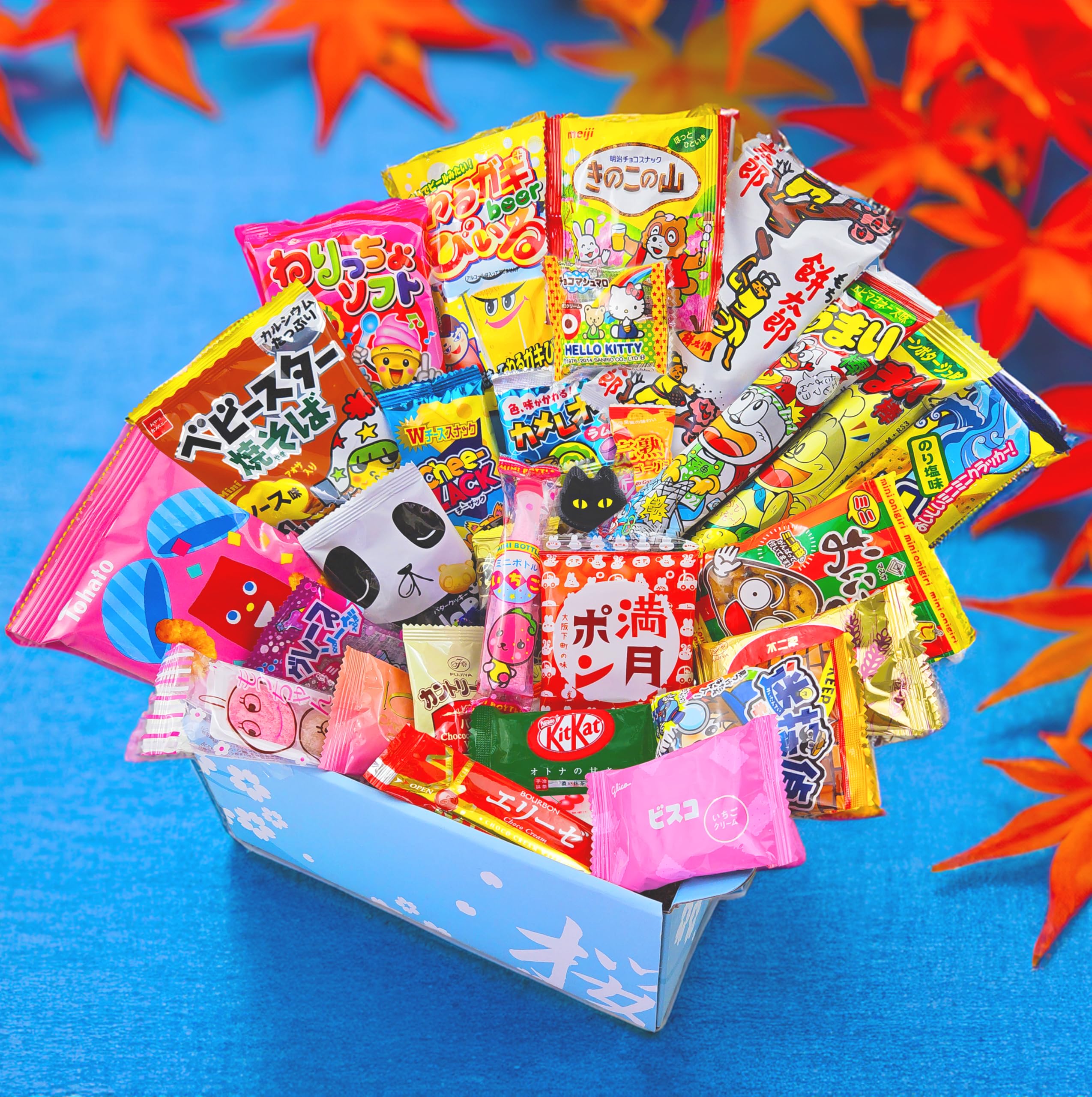 Authentic Japanese Sakura Box - 40-Piece Dagashi Candy & Snacks Assortment | Perfect for Anime Lovers, Party Favors & Cultural Gift Giving