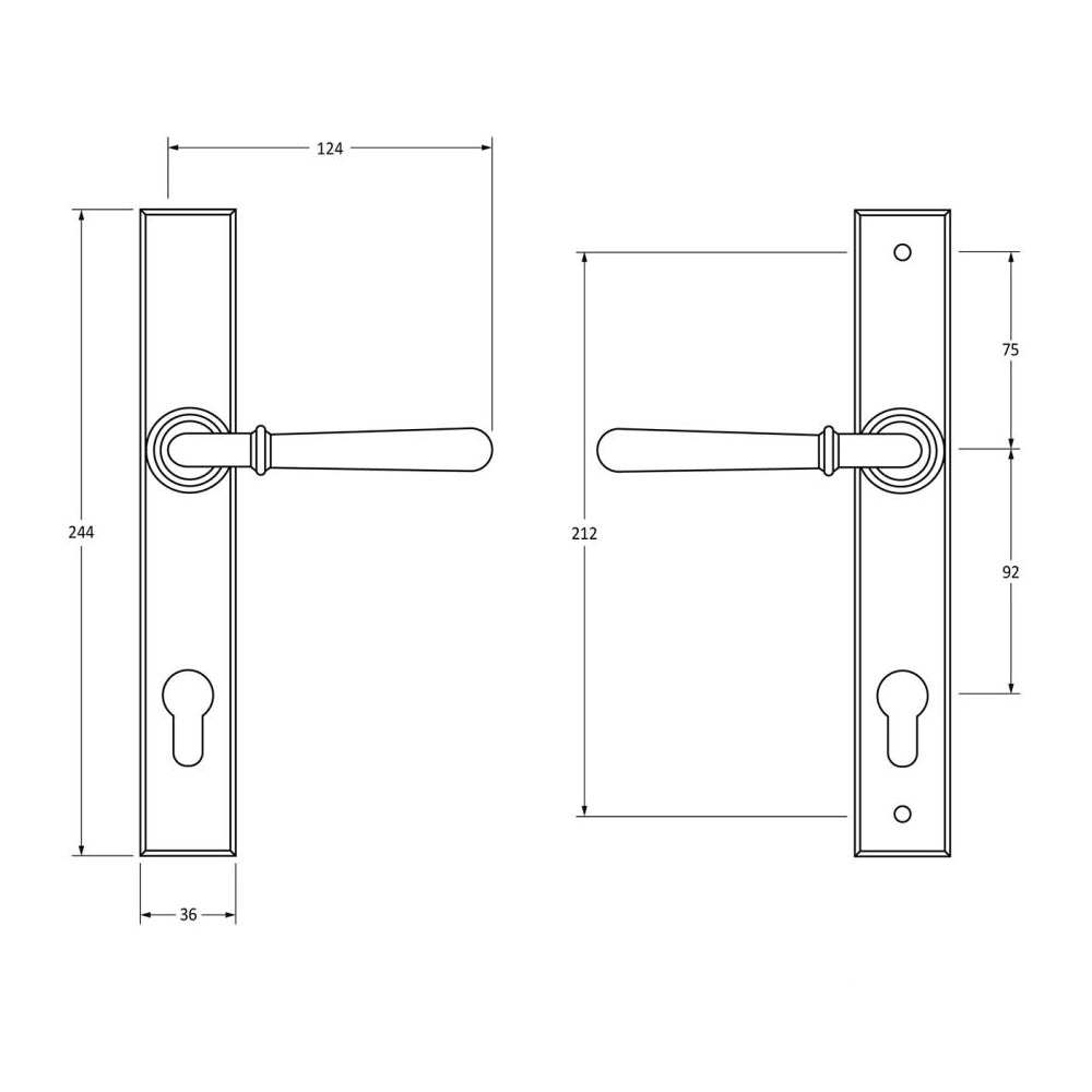 Premium Polished Stainless Steel Newbury Multi-Point Lever Lock Door Handle - Secure & Stylish Entry for Homes, Offices & Commercial Buildings