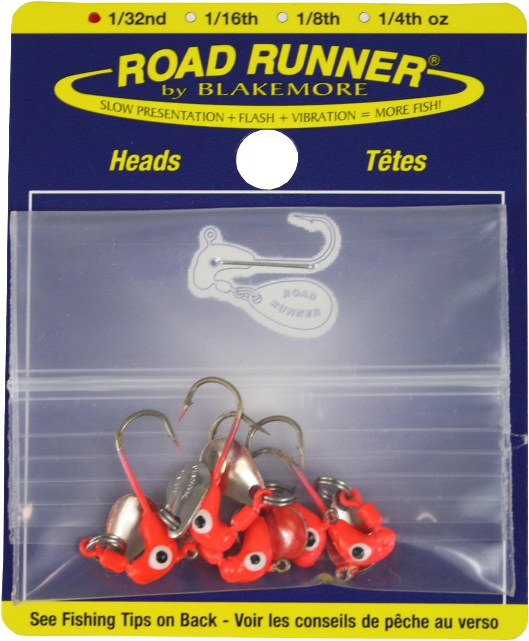 Blakemore Road Runner Fishing Lure Heads - Premium Bass Fishing Lures for Freshwater & Saltwater - Ideal for Casting, Trolling, and Jigging Techniques