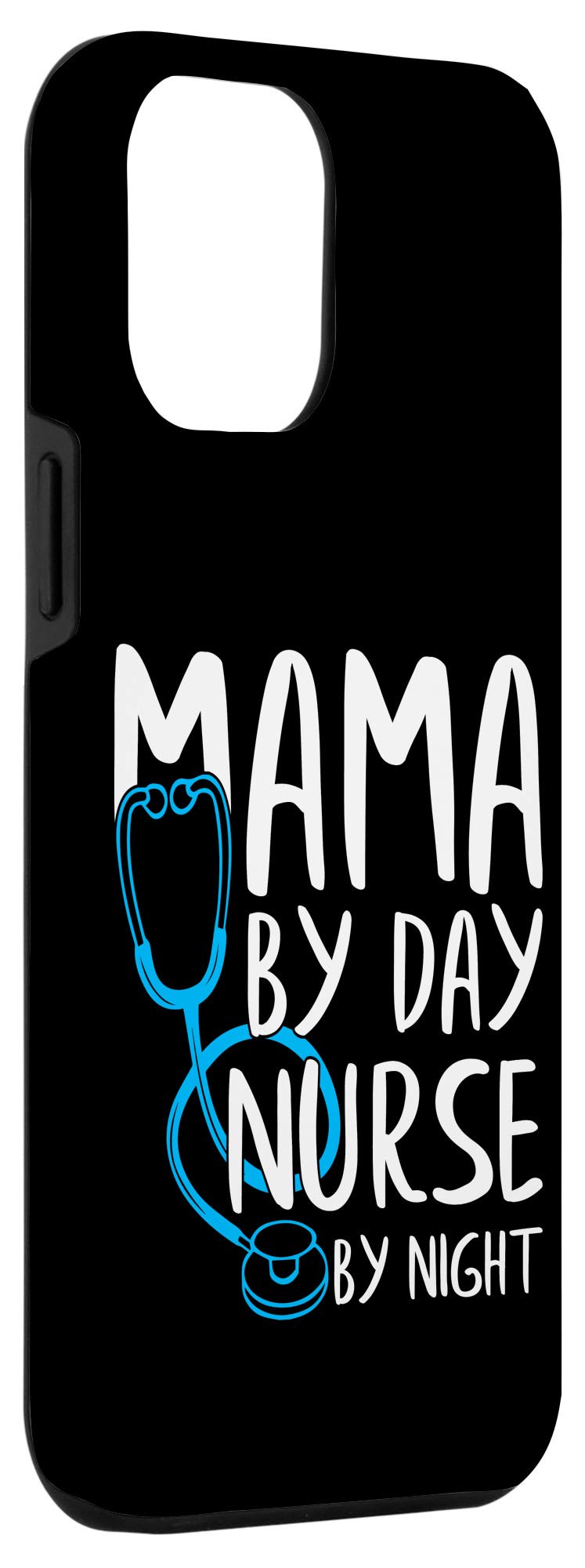 iPhone 12 Pro Max Case - Cute Nursing Mom Design - 'Mama By Day Nurse By Night' Phone Cover - Perfect for Healthcare Workers & Busy Moms