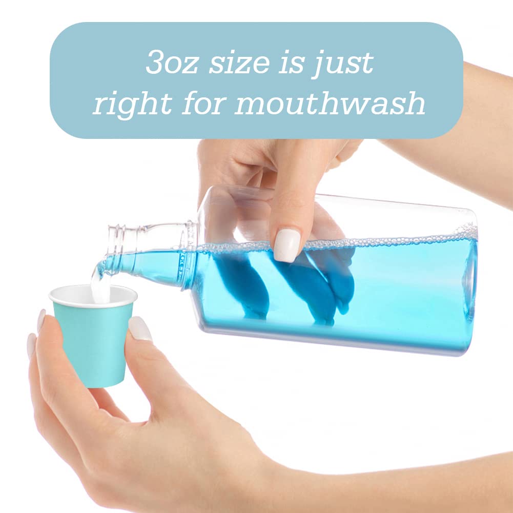 100 Pack 3 oz Disposable Paper Cups - Small Espresso & Mouthwash Cups for Home, Party, Picnic - Perfect for Beverages, Snacks & Bathroom Use