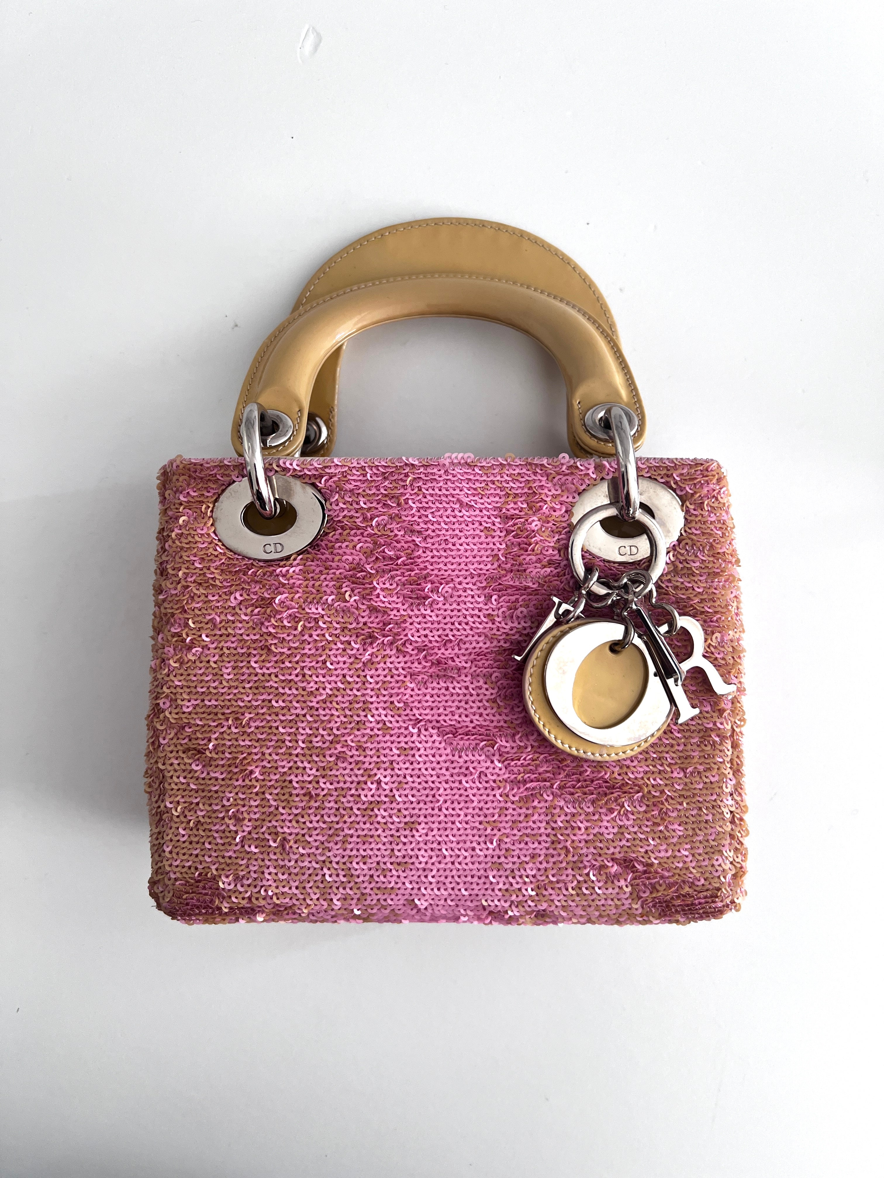 Dior Pink Sequin Mini Lady Dior Bag | Luxury Evening Clutch for Parties, Weddings & Special Events