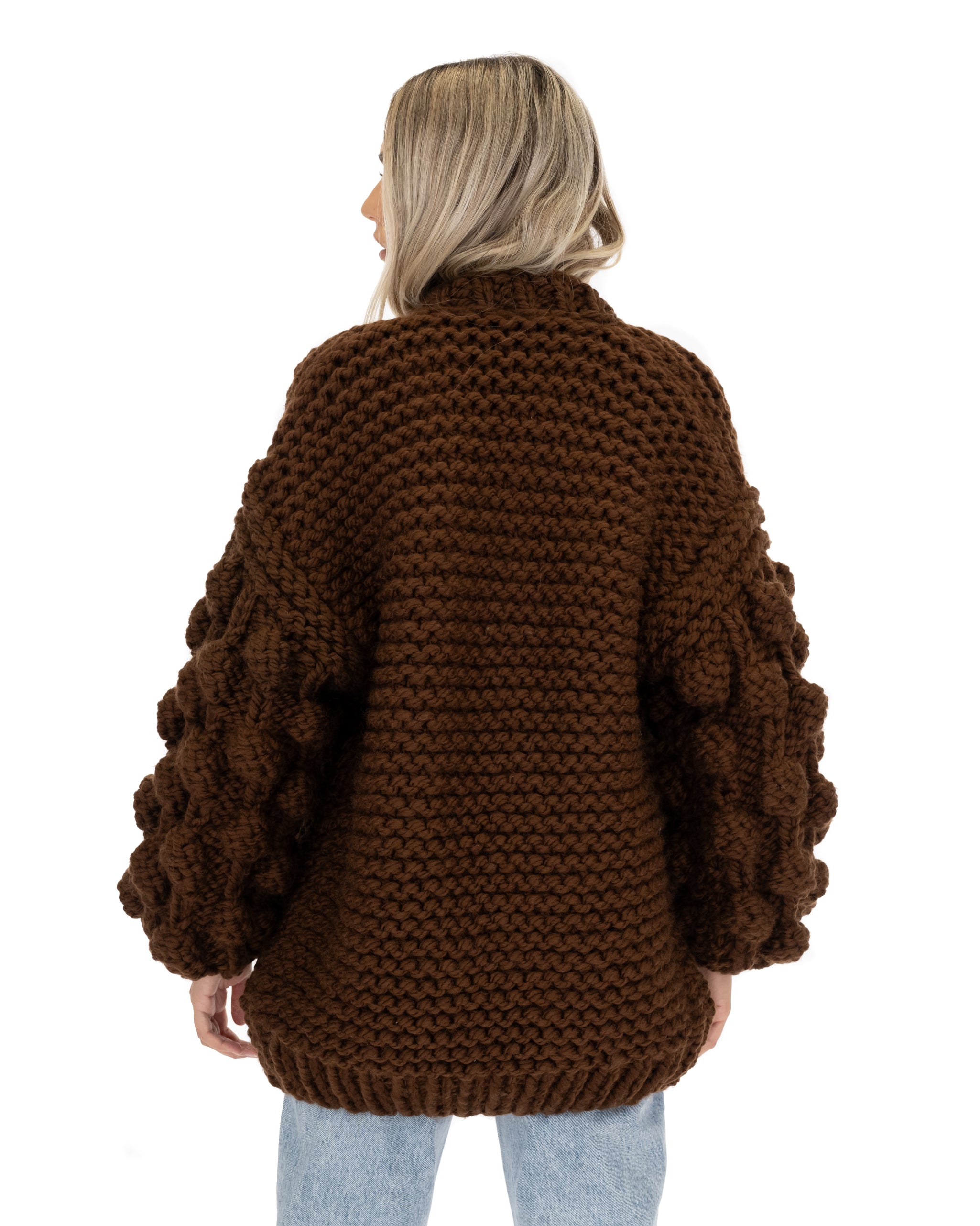 Stylish Bubble Sleeve Cardigan for Women - Soft Knit Open Front Sweater | Perfect for Office, Date Night & Casual Outfits