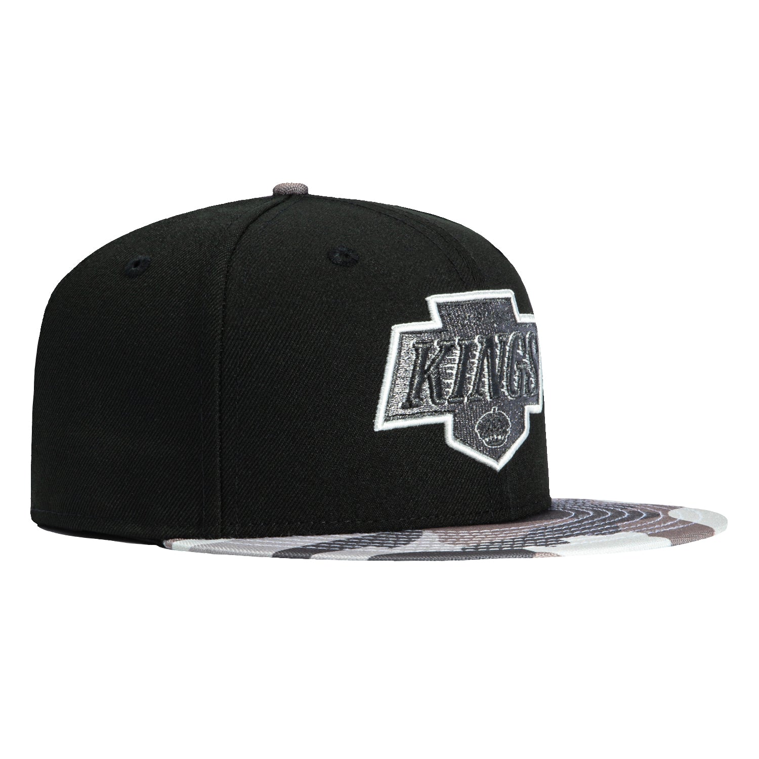 New Era 59Fifty Surveillance Pack Los Angeles Kings Snapback Hat - Black Camo Adjustable Baseball Cap for Men & Women | NHL Fan Gear, Streetwear Fashion, Sports Game Day Accessory