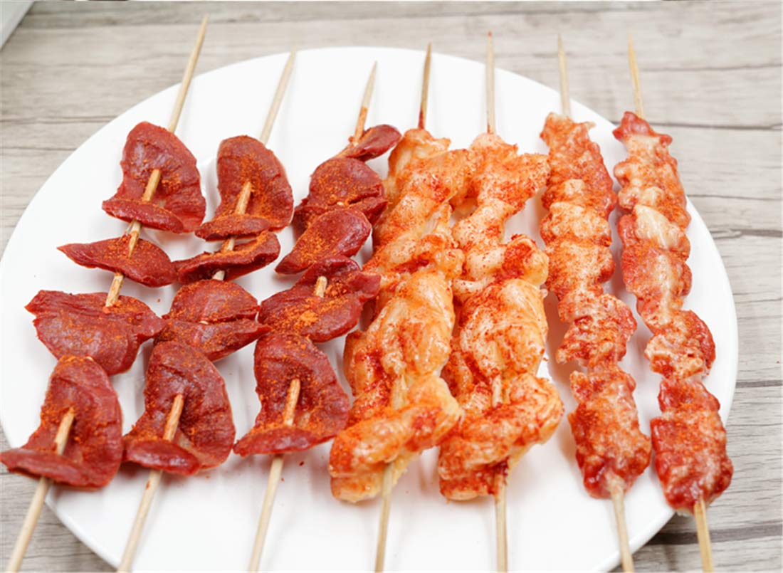 Zzooi Set of 7 Realistic Artificial BBQ Skewers - Lifelike Grilling Accessories for Home Kitchen & Grill Decoration | Perfect for Party Props, Restaurant Display, and Food Photography Backdrops