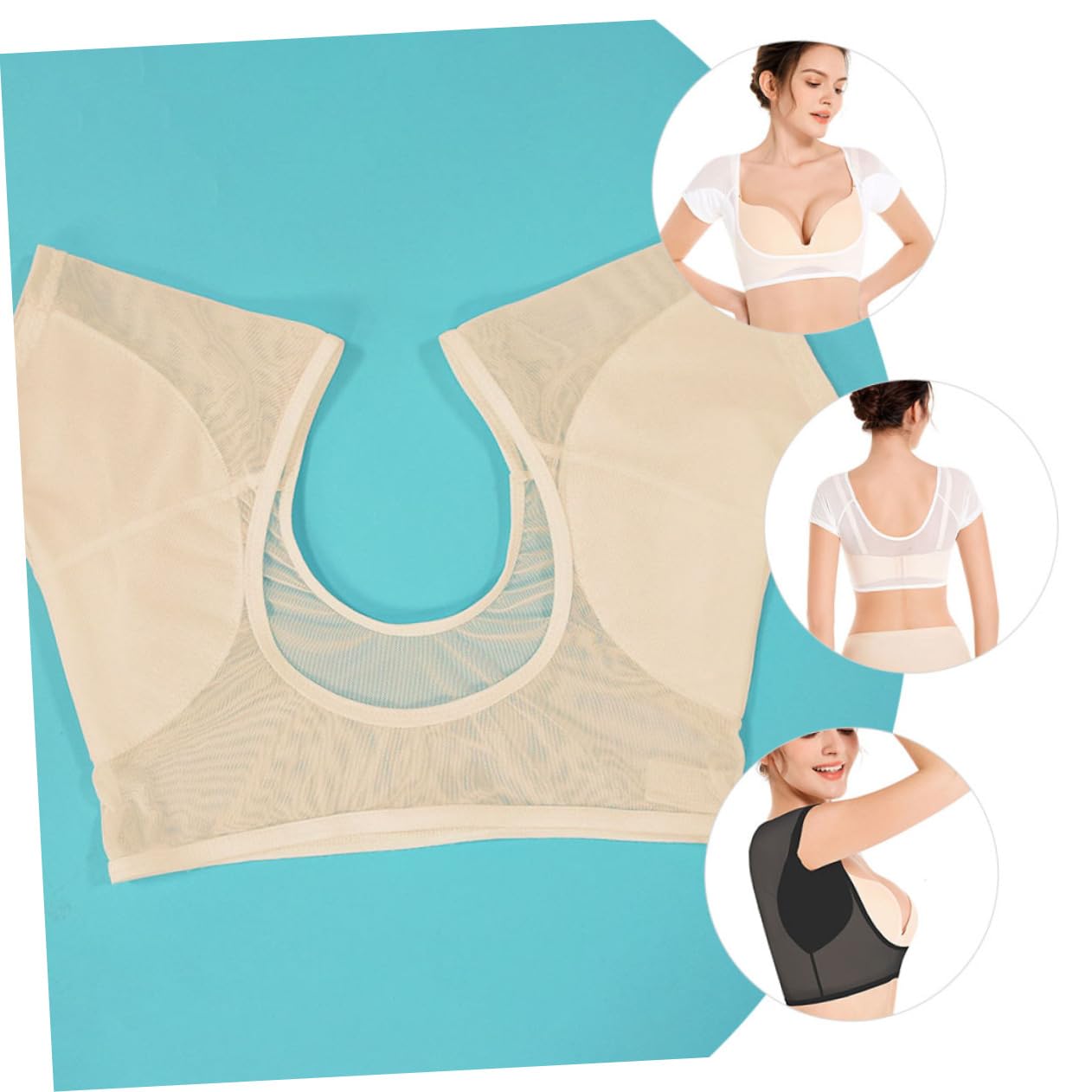 Women's Reusable Armpit Sweat Pads - 3-Piece Stretchy Underarm Sweat Absorber for Sports, Fitness & Outdoor Activities | Gym, Yoga, Running & Workout Essentials
