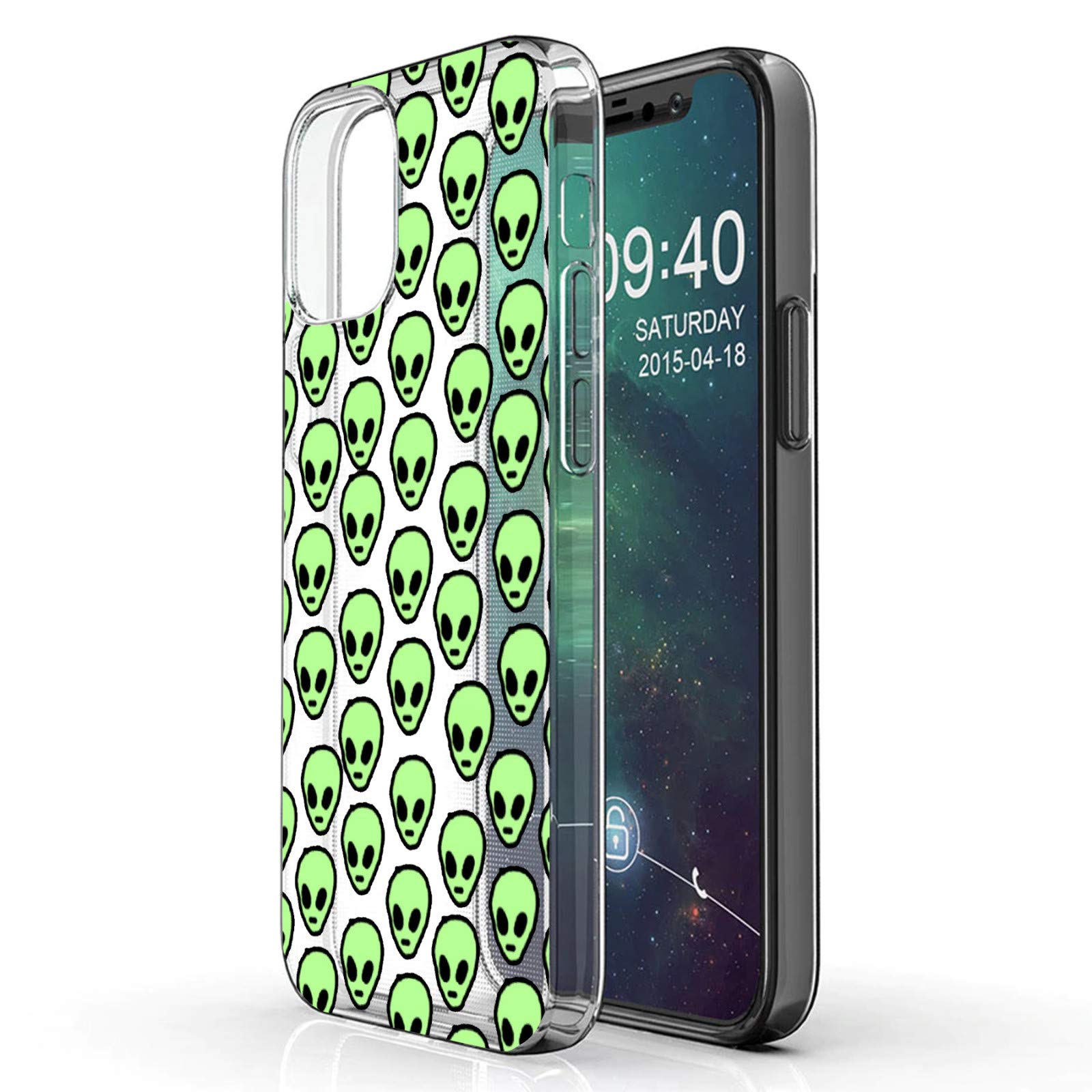 Slim Protective Case for Apple iPhone 12 Pro Max & iPhone 12 Max - Total Guard Flex TPU Cover with Alien Design | Shockproof & Scratch Resistant Phone Cover for Daily Use, Work & Outdoor Activities