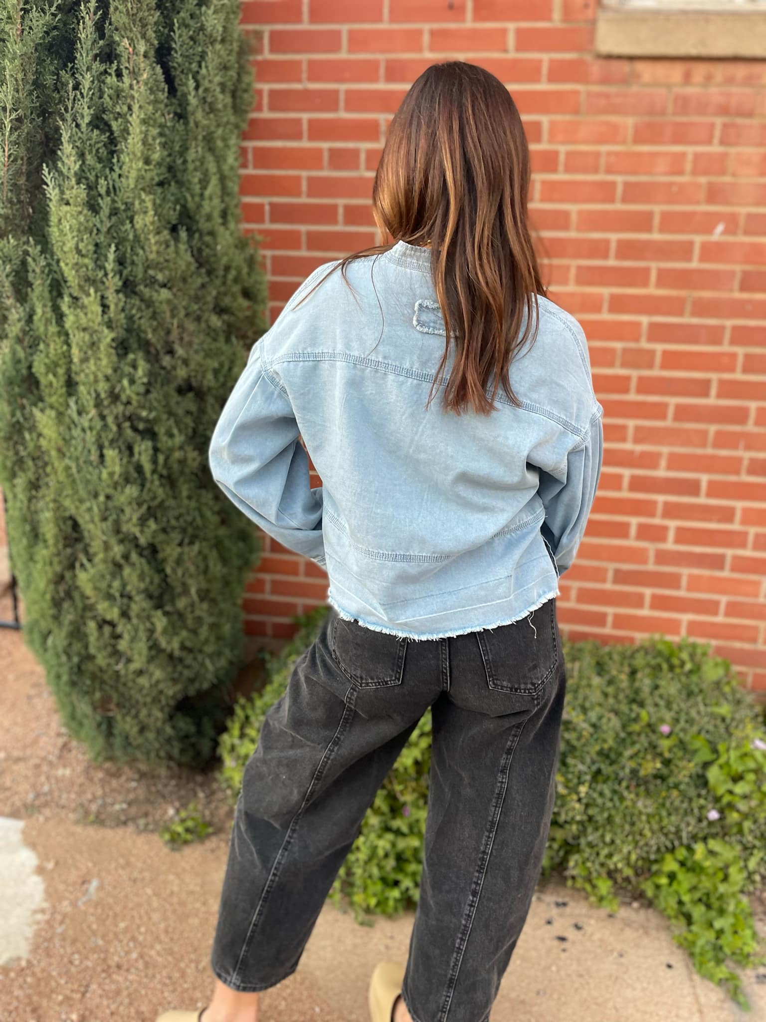 PREORDER: Dylan Denim Blouse for Women - Stylish Button Down Shirt with Long Sleeves - Perfect for Casual Outfits, Office Wear & Date Nights