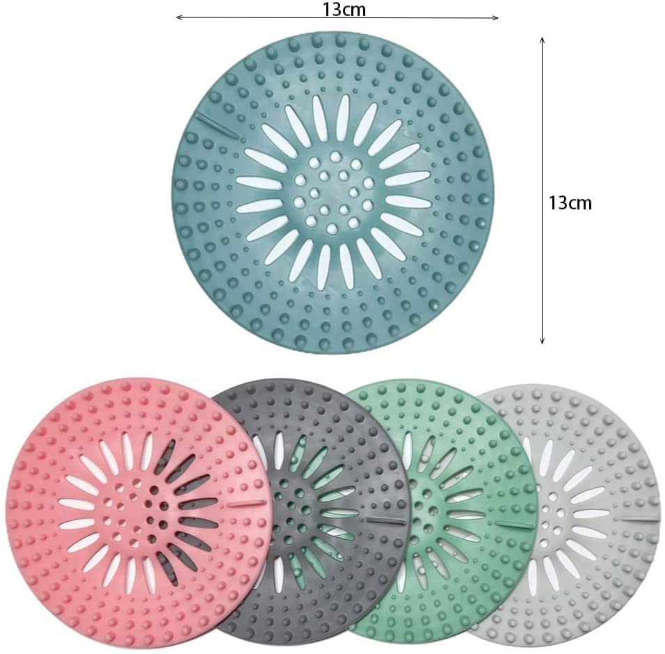 **Agabani Shower Drain Cover - Durable Silicone Hair Catcher & Sink Drain Stopper - Bathtub Hair Trap for Clog-Free Drains - Bathroom Cleaning Accessories (2-Pack) - Perfect for Showers, Sinks & Tubs**