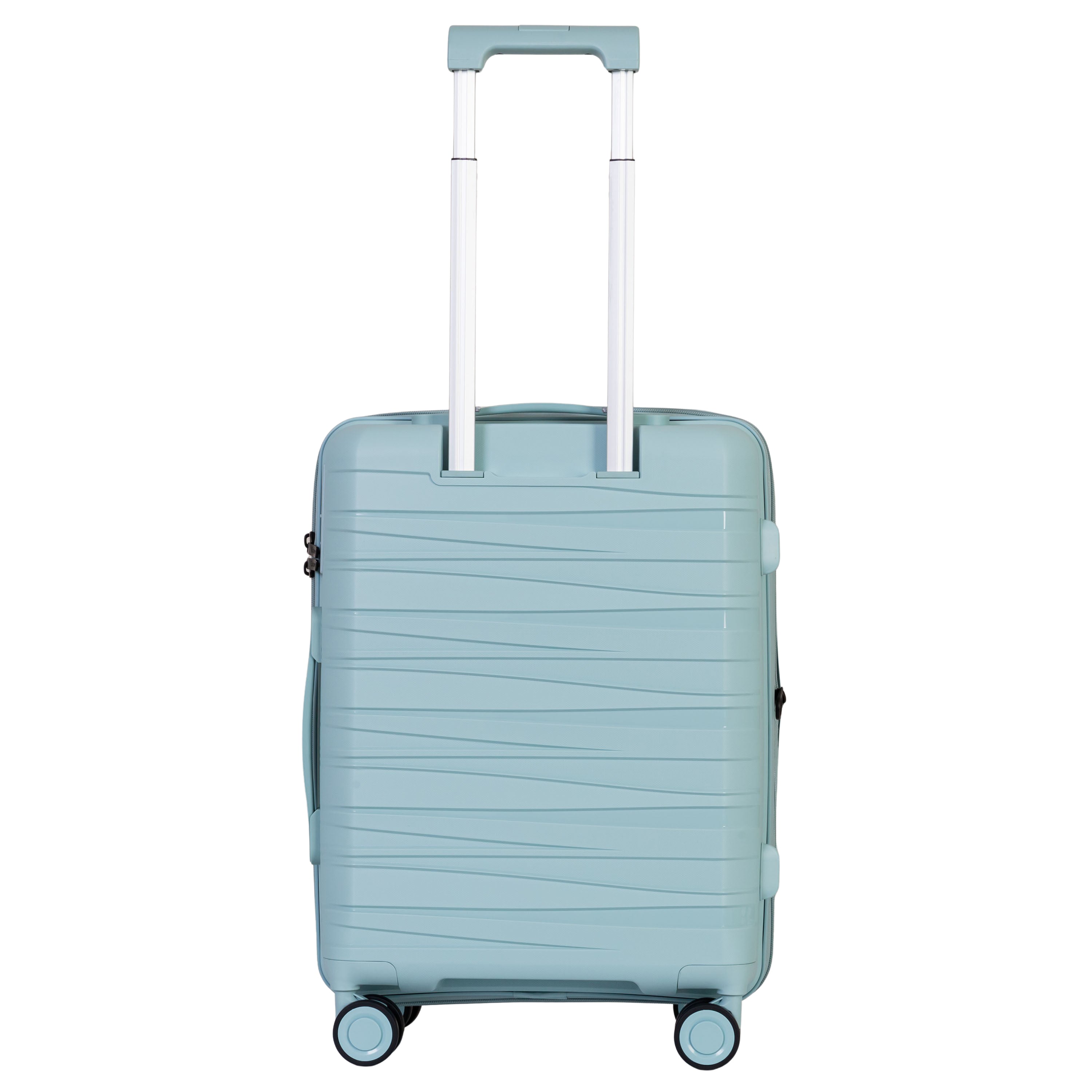 Explorer Breeze Anti-Theft Expandable 2-Piece Luggage Set (Carry-On & Medium Checked) - Lightweight Durable Suitcase for Air Travel, Business Trips & Family Vacations