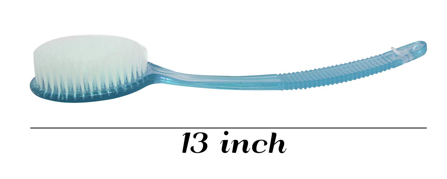 BOXO Full Body Bath & Shower Brush with Long Handle - Exfoliating Back Scrubber & Massager for Deep Cleaning - Pack of 1 - Perfect for Spa Day, Dry Skin Care & Relaxing Bath Time