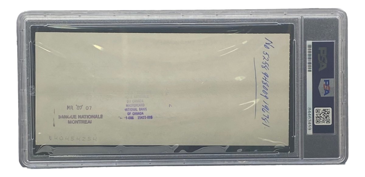 Authentic Maurice Richard Signed Montreal Canadiens Hockey Memorabilia - PSA/DNA Certified Bank Check #63 - Perfect for Hockey Fans, Sports Collectors & Memorabilia Displays