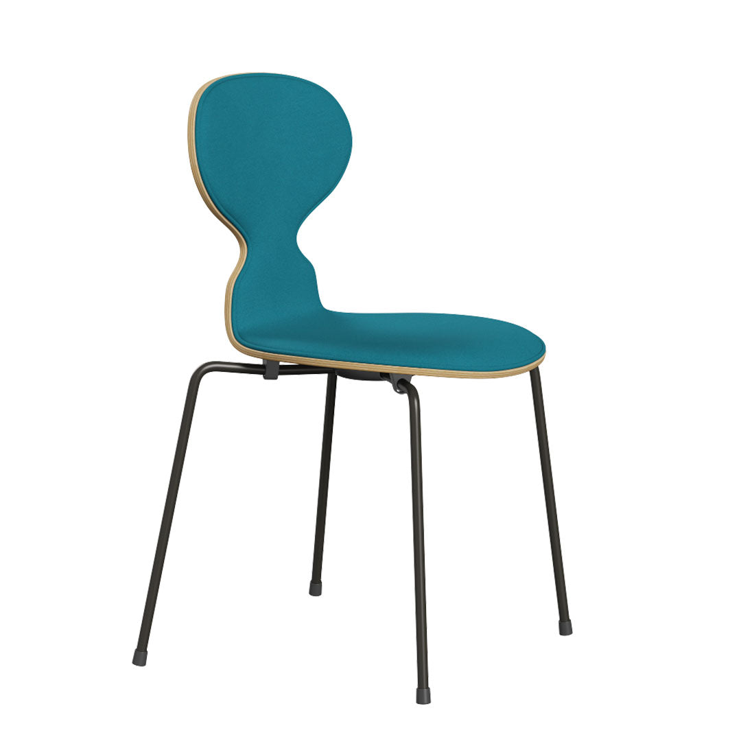 Ant Chair 3101 - Modern Clear Lacquered Wooden Chair with Front Upholstery | Mid-Century Design for Dining Room, Office & Lounge Decor