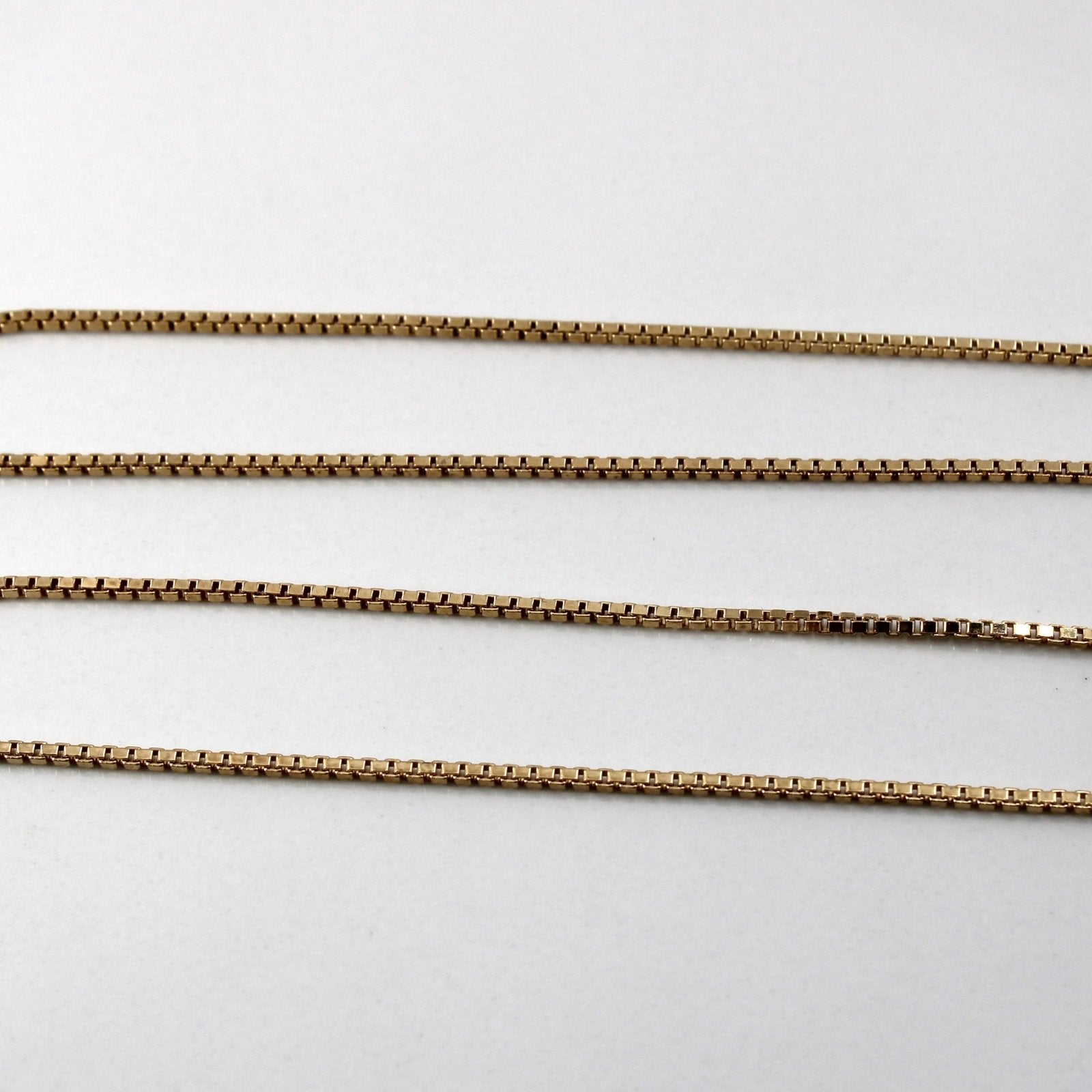 10K Yellow Gold Box Chain Necklace for Women - 22 Inches | Elegant & Durable Jewelry for Everyday Wear, Gifts & Special Occasions