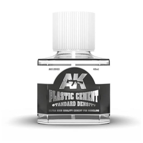AK Interactive AK12003 Standard Density Plastic Model Cement - 40mL for Scale Model Building, Miniature Assembly & DIY Craft Projects