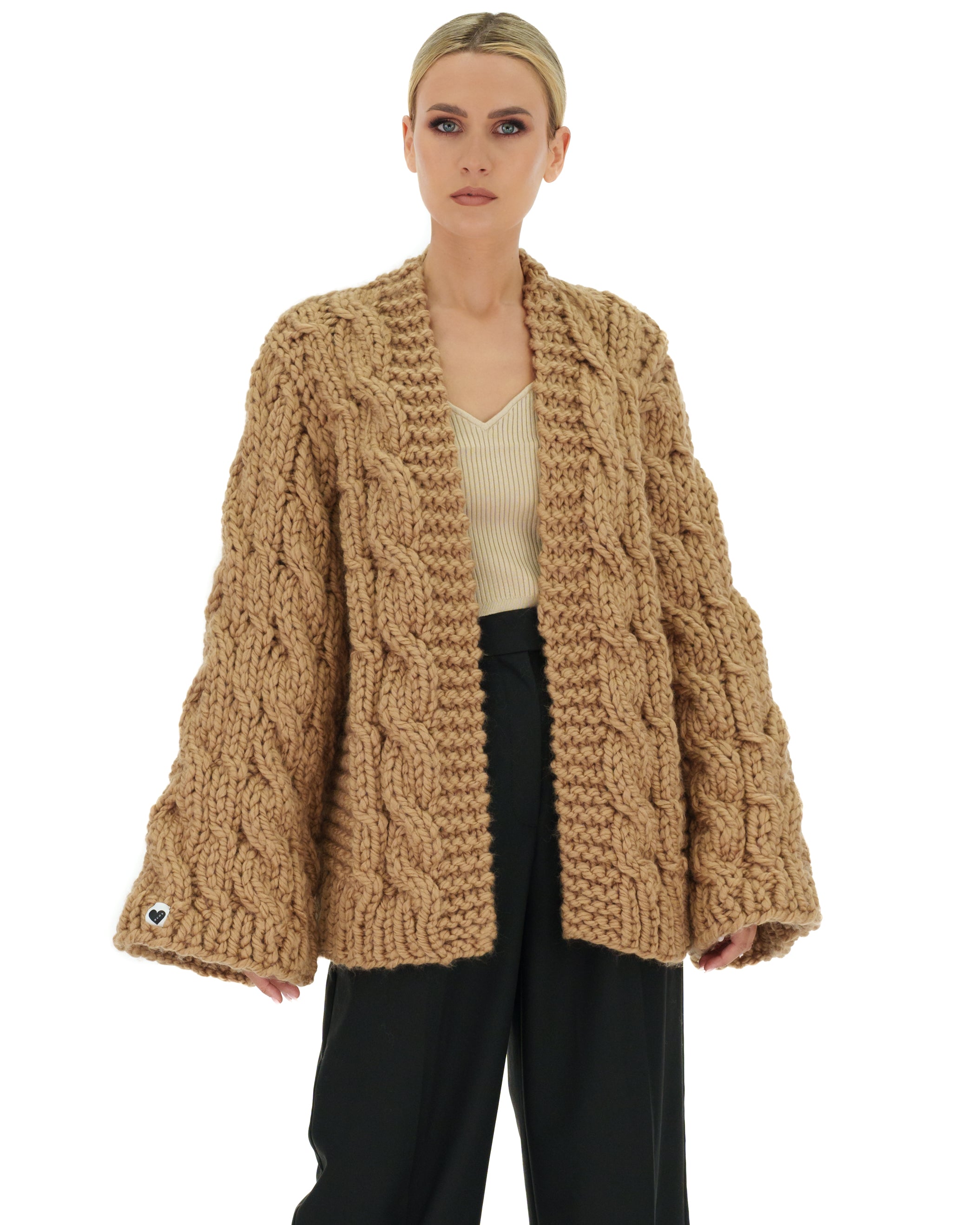 Cozy Cable Knit Cardigan Sweater for Women - Soft Chunky Knit Open Front Long Sleeve Wrap - Perfect for Fall, Winter & Layering Outfits