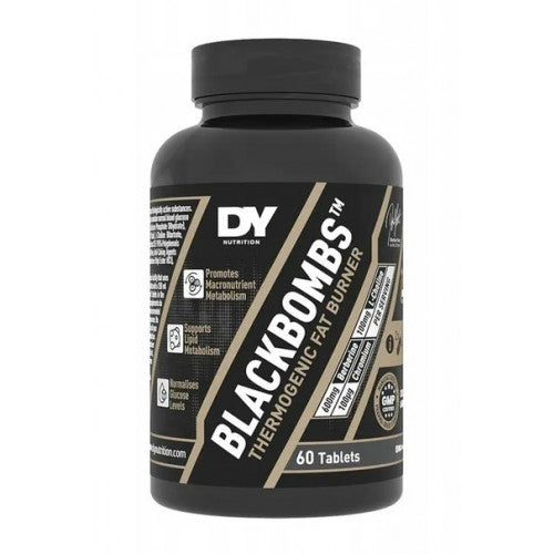 Dorian Yates Black Bombs Pre-Workout Supplement - 60 Tablets for Muscle Energy & Strength | Ideal for Gym & Bodybuilding
