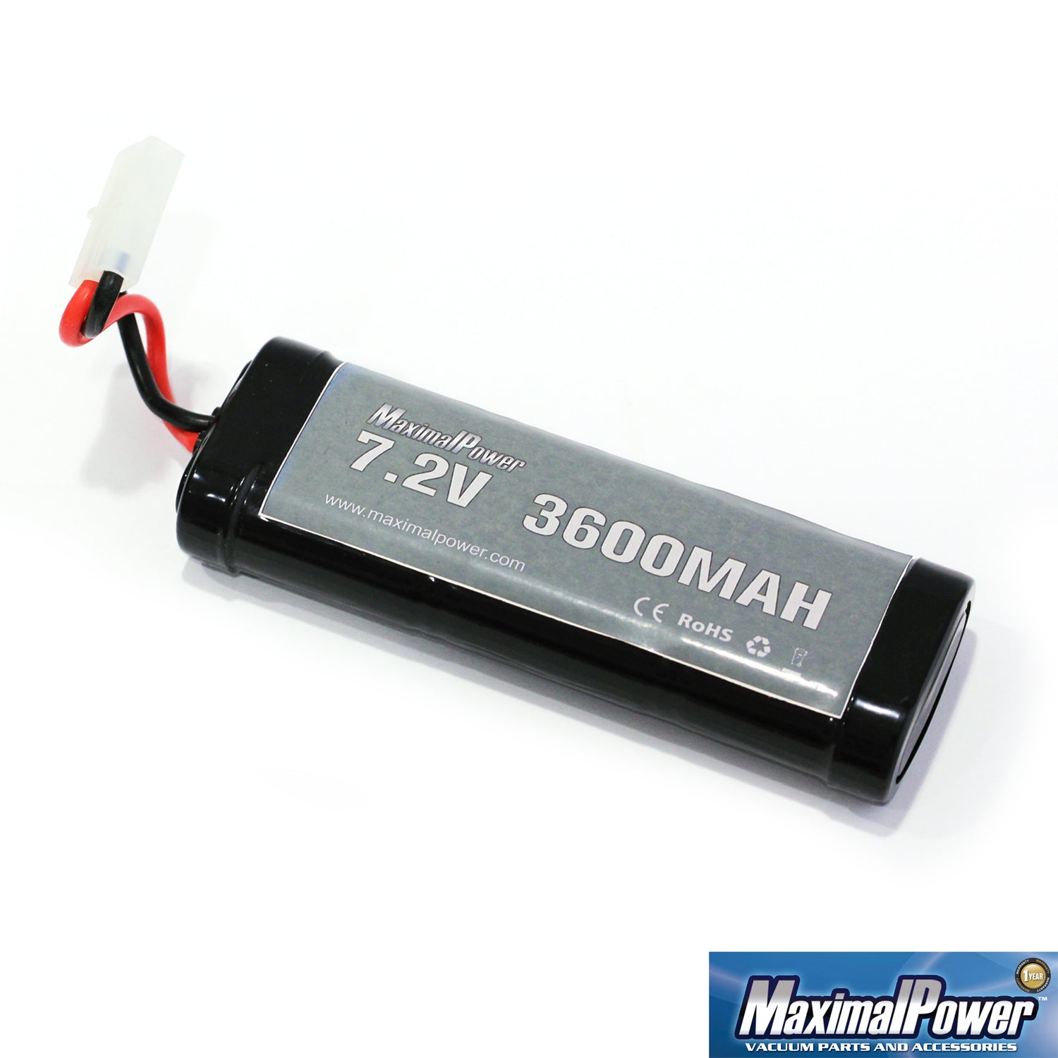 MaximalPower 7.2V 3600mAh Rechargeable Battery Pack for RC Cars, Trucks, Airplanes & Remote Control Vehicles - Long Lasting Power for Hobby Toys & Racing Drones (Perfect for Outdoor Play & RC Competitions)