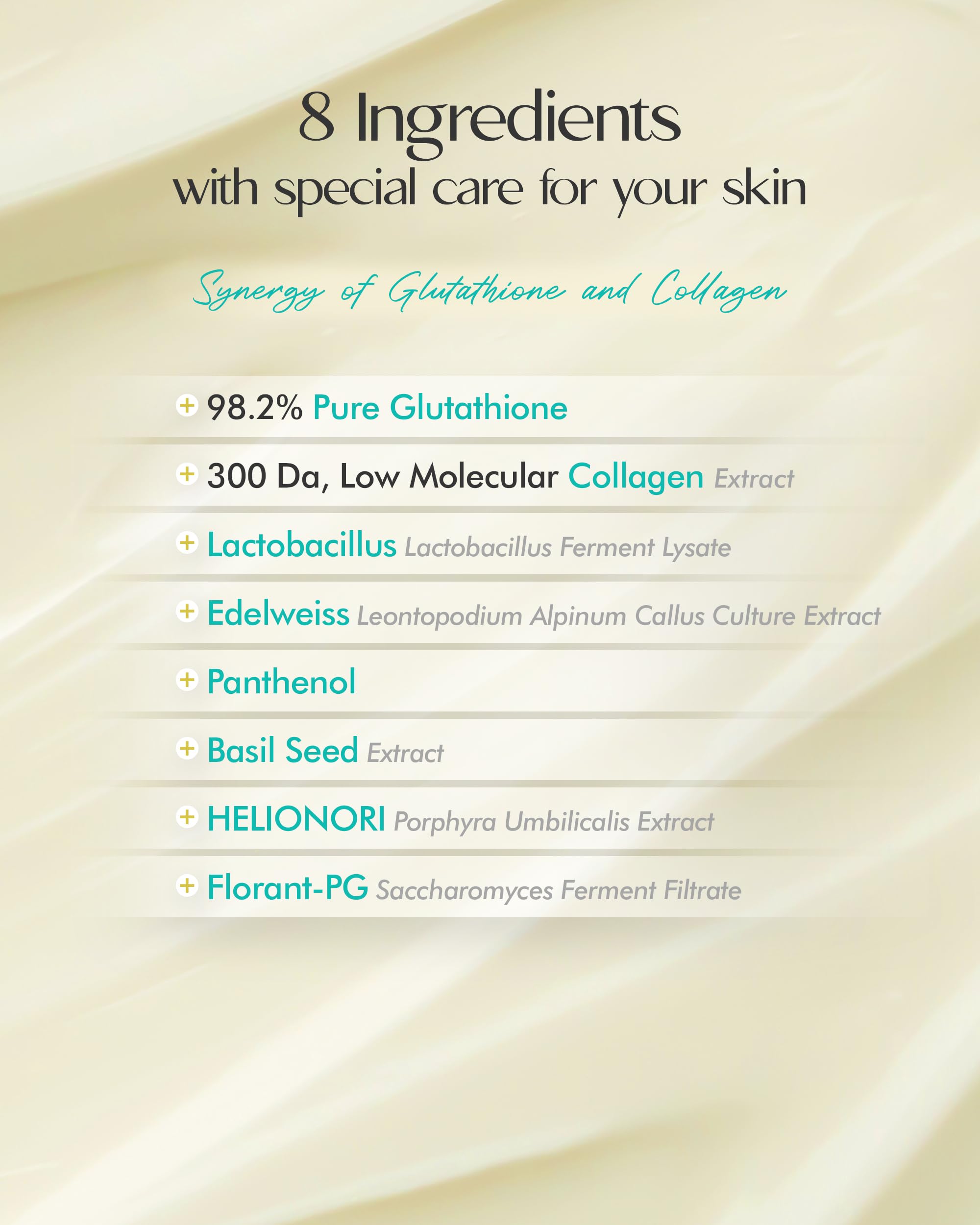 Glutathione Collagen Sun Cream SPF 50+ PA++++ - Hydrating Hypoallergenic Sunscreen Moisturizer for Radiant Skin & Wrinkle Care - Non-Greasy Silky Finish 1.69oz - Perfect for Daily Sun Protection & Anti-Aging Skincare Routine
