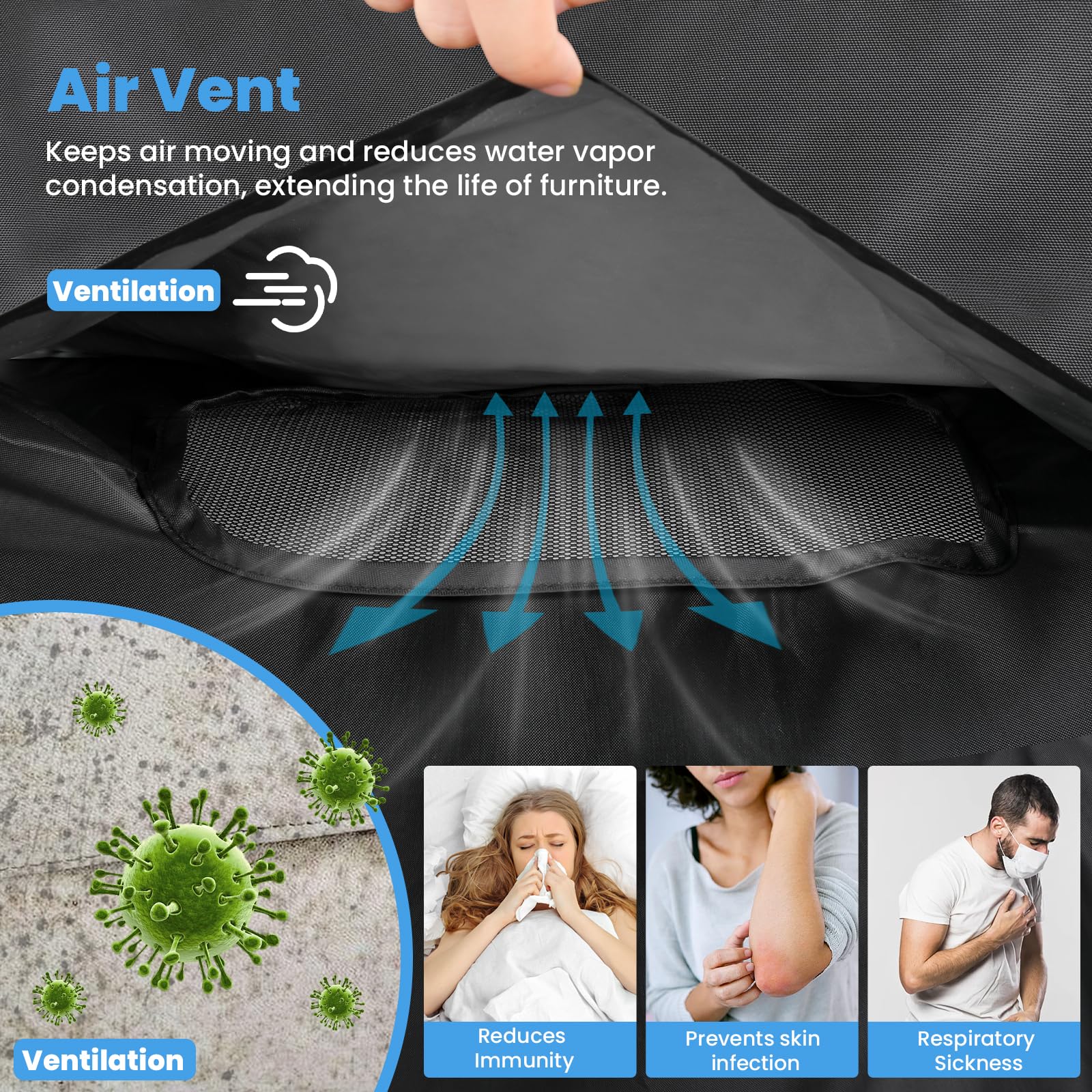 Durable 420D Waterproof Patio Furniture Covers - 111