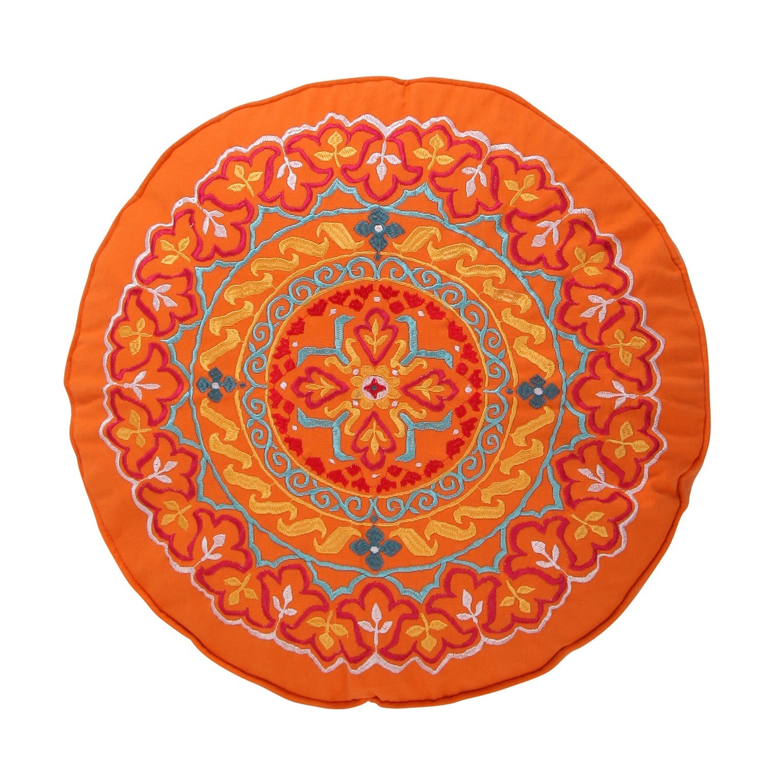 Premium Round Orange Pillow - Soft & Comfortable Home Decor for Living Room, Bedroom, or Nursery - Mackenzie Brand