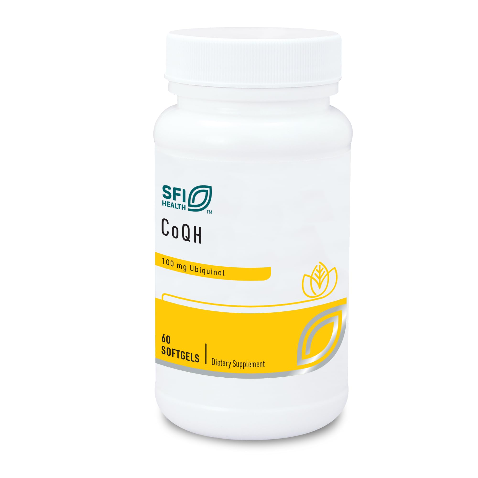 Klaire Labs CoQH - 100mg Hypoallergenic Ubiquinol CoQ10 Supplement with D-Limonene Oil for Mitochondrial & Heart Health - 60 Softgels - Supports Energy, Antioxidant Protection & Cellular Function - Perfect for Active Lifestyles & Wellness Routines