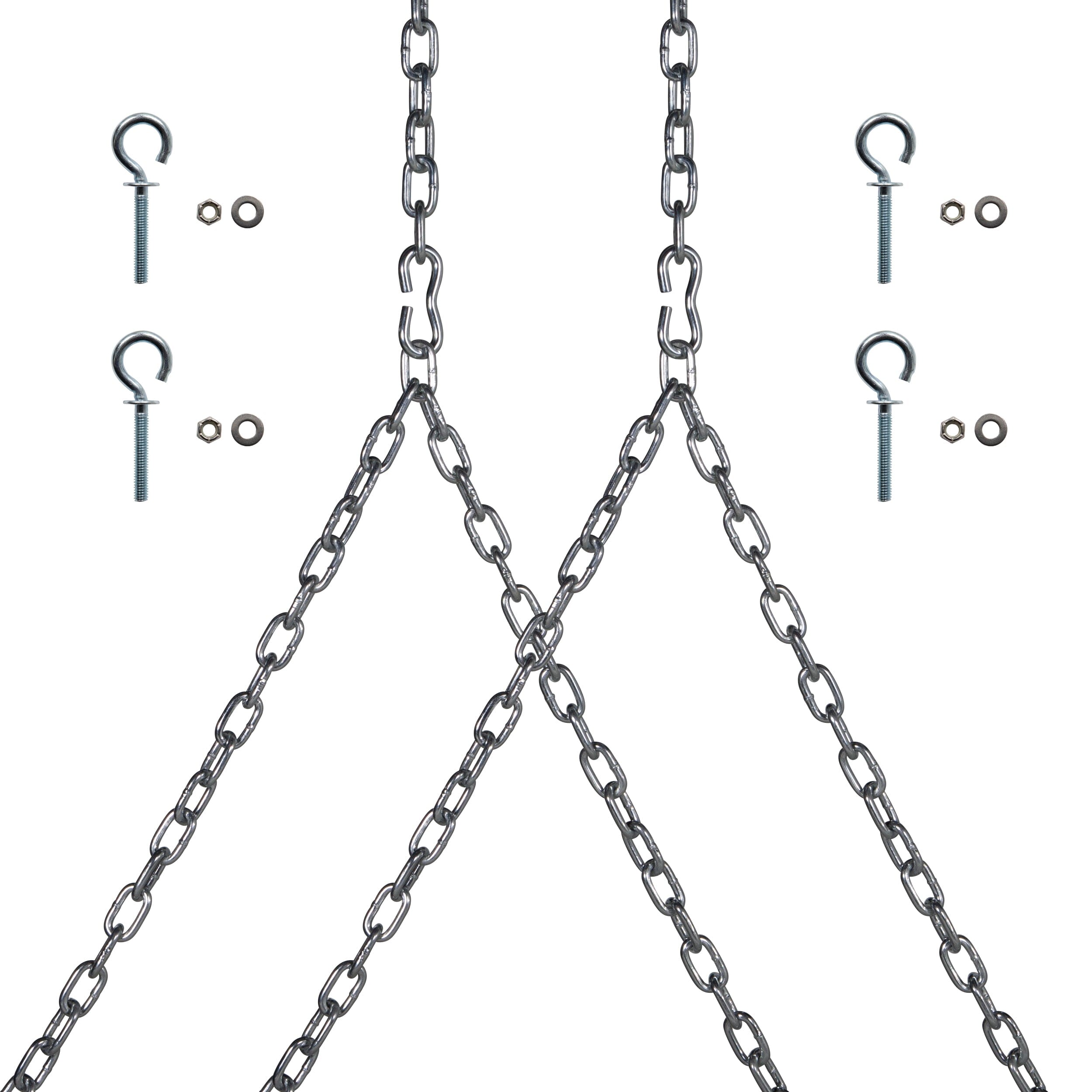 Heavy Duty Swing Mounting Chain & eHook Set - Adjustable Hanging Hardware for Porch Swings, Hammocks, and Outdoor Decor - Perfect for Backyard, Garden, and Patio Use