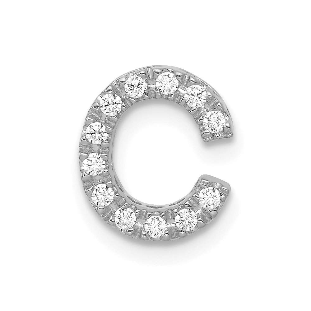 14K White Gold Personalized Monogram Initial Charm Pendant Necklace - Custom Name Letter Jewelry Gift for Women (Choose Initial A-Z) - Perfect for Birthdays, Anniversaries & Special Occasions