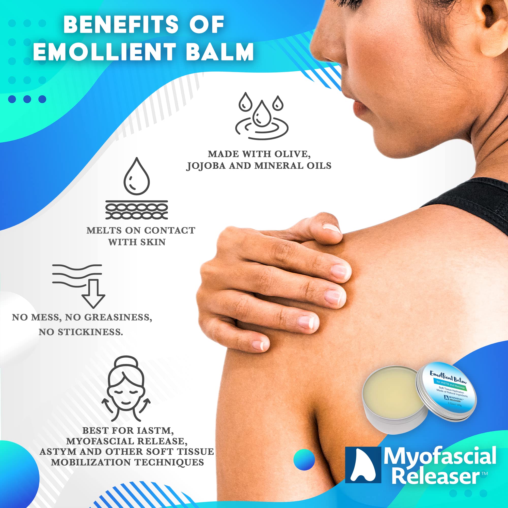 Professional Muscle Scraper Tool - Patented IASTM Massage Therapy Tool for Physical Therapy & Myofascial Release - Medical Grade 304 Stainless Steel GuaSha Body Scraper - Ellipse Pro - Perfect for Athletes, Chiropractors & Home Recovery