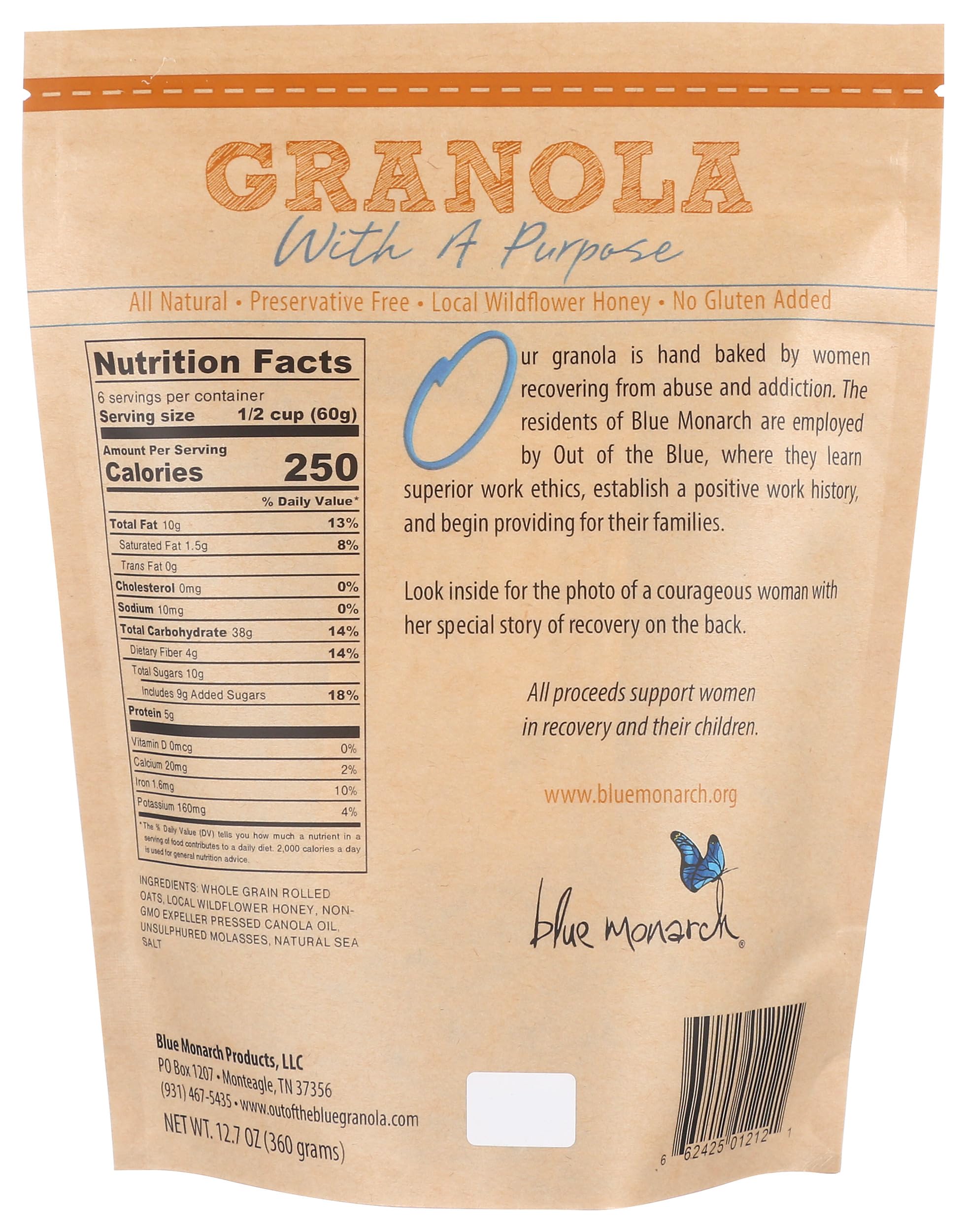 Organic Honey Oats Granola - 12oz Healthy Breakfast Cereal with Whole Grains & Natural Sweeteners | Perfect for Morning Meals, Snacks & Yogurt Toppings