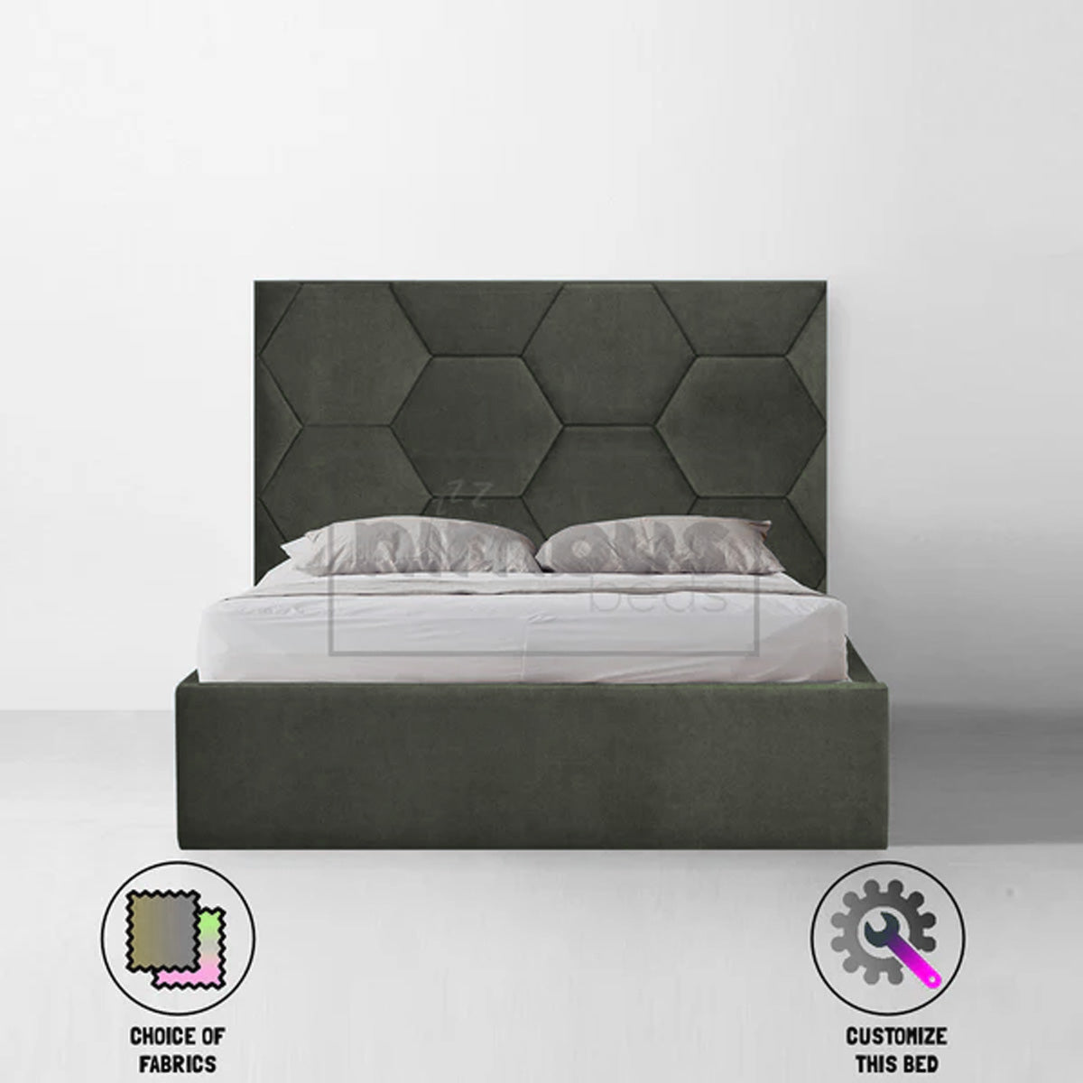 Queen Size Honeycomb Bed Frame with Strong Metal Support - Perfect for Modern Bedrooms & Guest Rooms