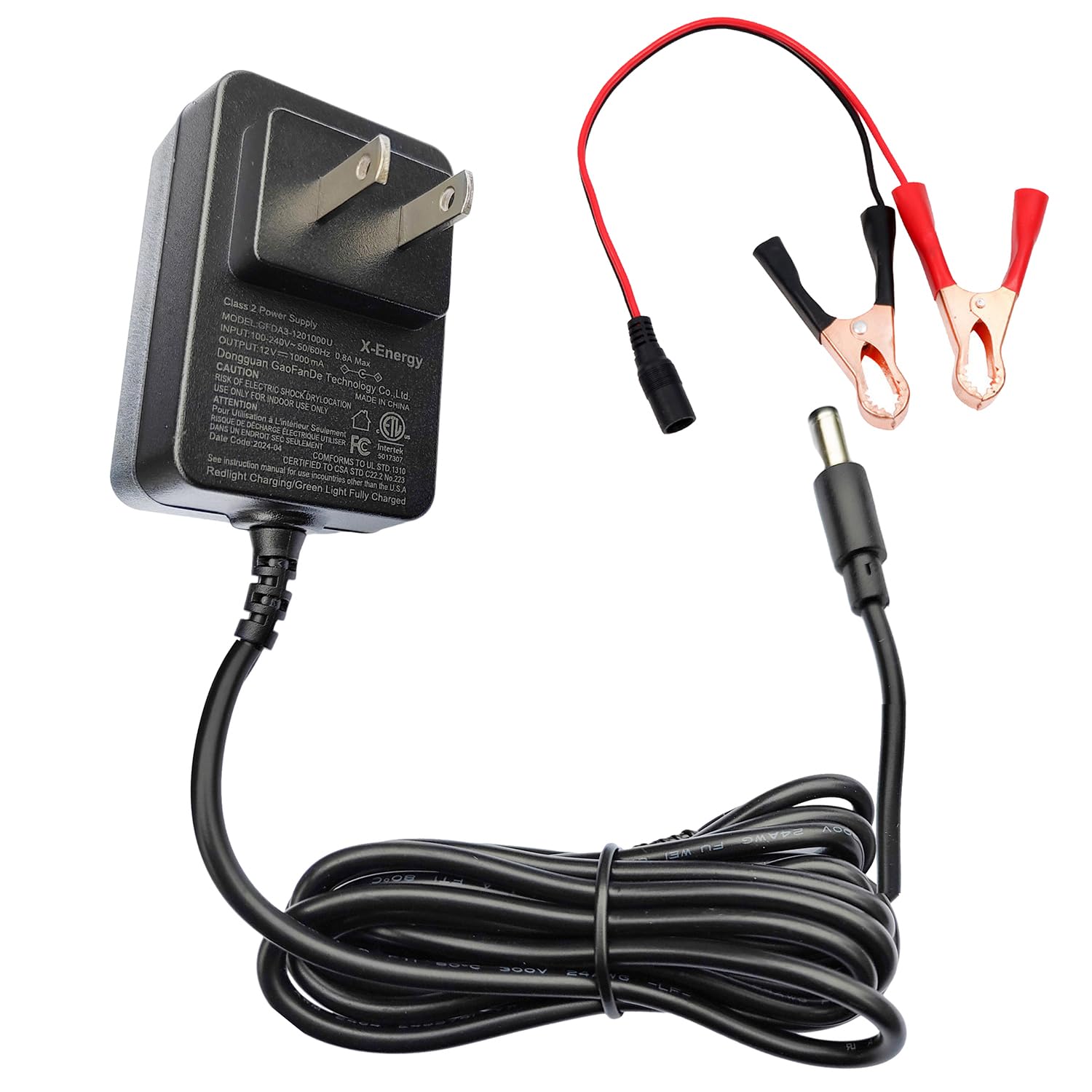 12V 1000mA Universal Kids Ride-On Toy Battery Charger - Compatible with Best Choice, Wrangler & Trax Electric Cars - Perfect for Home, Outdoor Play & Birthday Gifts