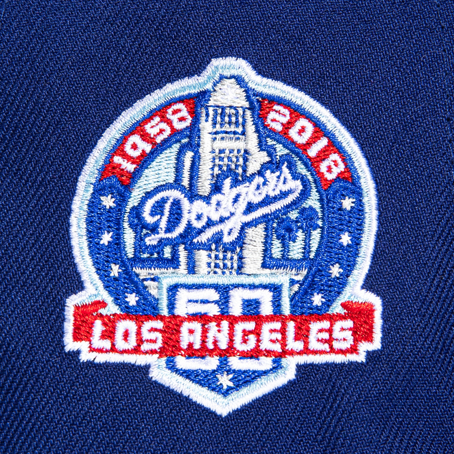 New Era 59Fifty Los Angeles Dodgers 60th Anniversary Patch Upside Down Snapback Hat - Royal Blue - Official MLB Baseball Cap for Men & Women - Perfect for Games, Collecting & Streetwear Fashion