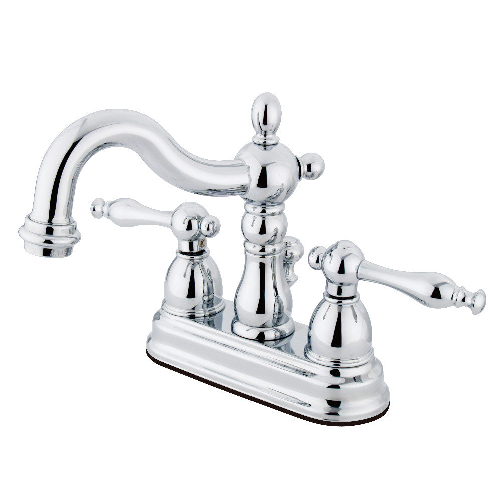 Kingston Brass KB1601NL 4-Inch Centerset Bathroom Faucet - Chrome Finish, Single Handle, Water-Saving Design for Sink Vanity and Powder Room Installation