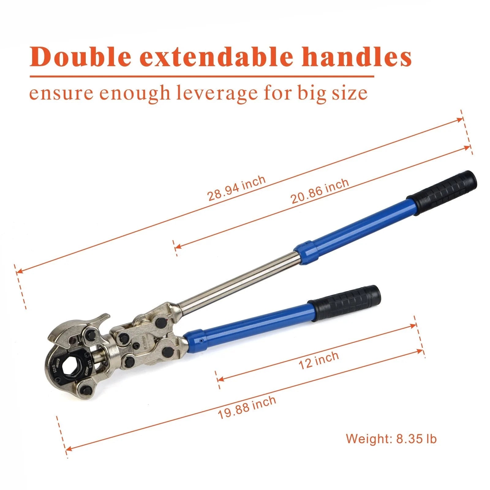 IWS 1632AF Copper Pipe Press Tool Kit for 15mm, 20mm, 25mm Viega ProPress Fittings - Professional Plumbing Installation for Home & Commercial Use