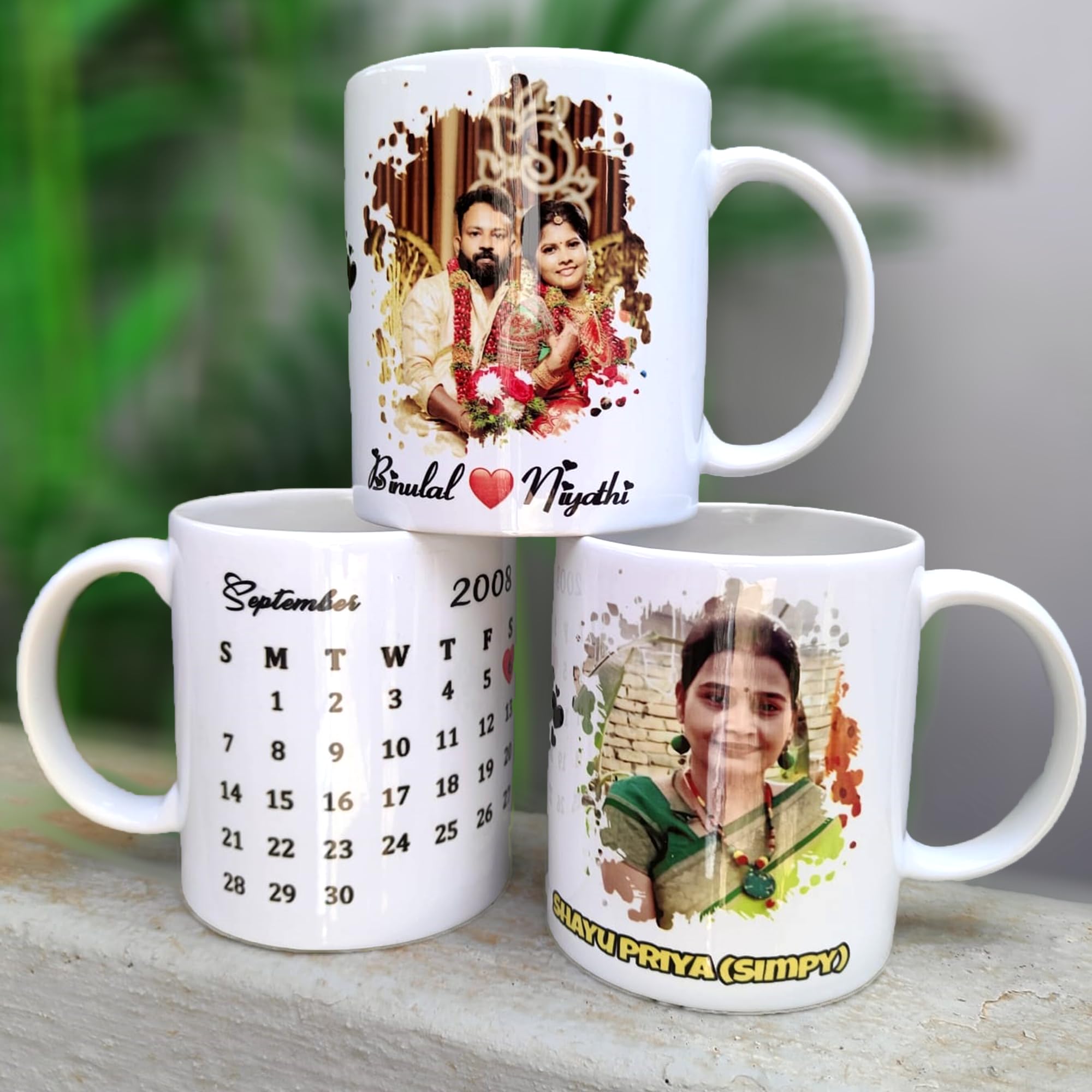 Personalized Photo & Quote Ceramic Mug - Custom Name & Date Gift for Birthday, Anniversary, Special Occasions | Unique Calendar Design Coffee Cup for Home, Office, or Thoughtful Present (Design 01)