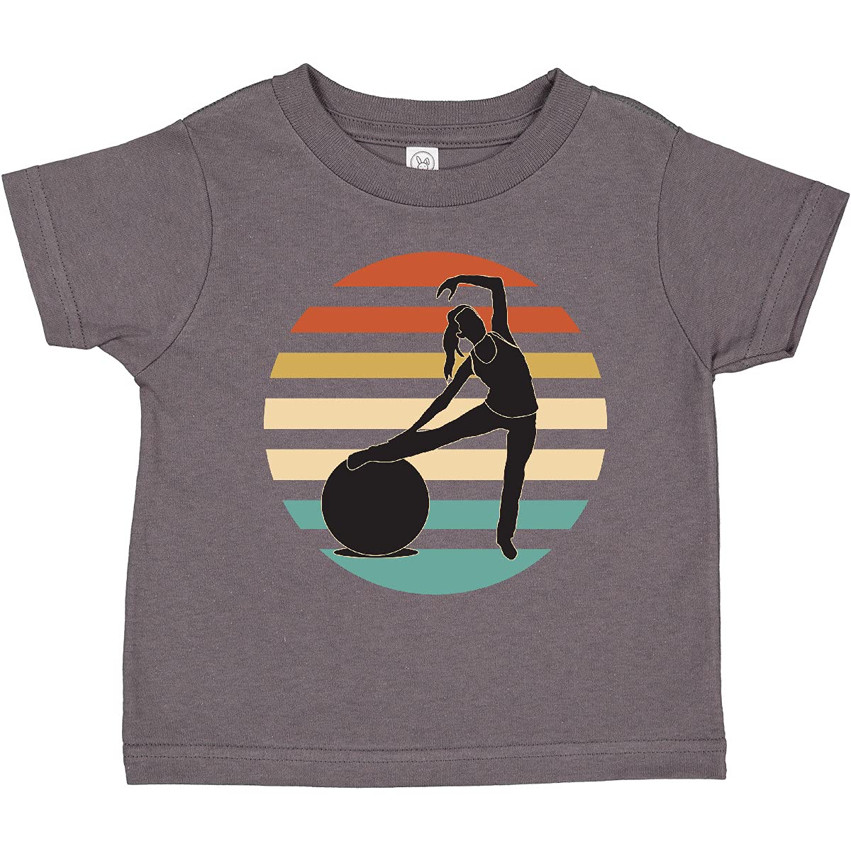 Inktastic Pilates Fitness Retro Exercise Toddler T-Shirt - Cute Workout Tee for Kids, Yoga & Gym Activities, Fun Playtime Outfit