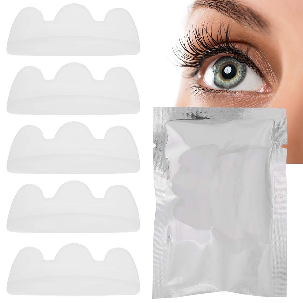 5 Pairs Silicone Eyelash Perming Pads - Reusable Eyelash Curling & Lifting Shield Patch for Lash Perm Treatment, Professional Makeup Tool for Salon & Home Use - Perfect for Lash Extensions, Volume Lashes & Natural Lash Enhancement