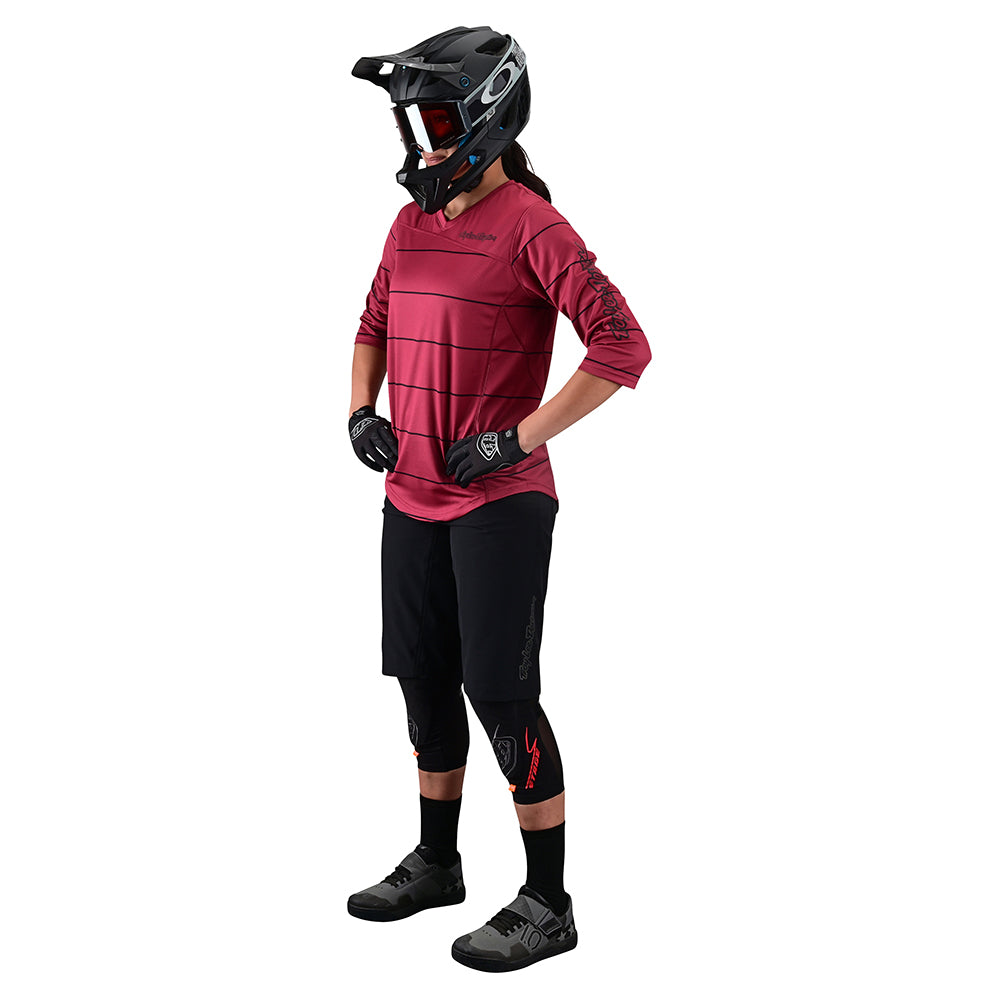 Women's Mischief Jersey Pinstripe Elderberry - Stylish & Comfortable Baseball Shirt for Casual Wear, Sports & Street Fashion