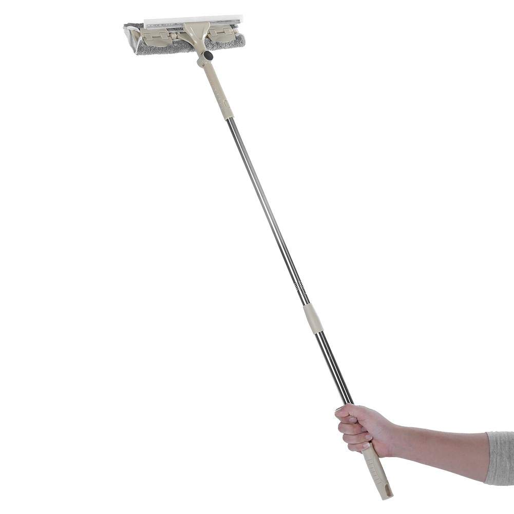 360° Telescopic Window Wiper - Adjustable Extendable Cleaning Brush with Super Absorbent Microfiber for Glass, Mirrors & Shower Doors - Perfect for Homes, Offices, Boats & Storefronts