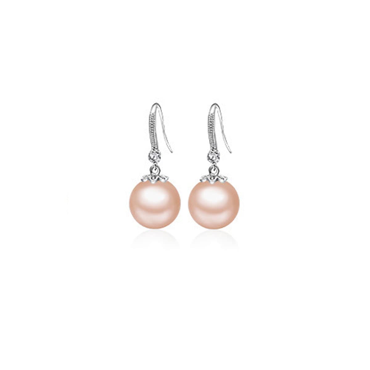 925 Sterling Silver Pearl Drop Earrings for Women - Hypoallergenic Dangle Earrings with Cubic Zirconia | Elegant Gift for Girls, Brides & Special Occasions | Perfect for Weddings, Parties & Daily Wear