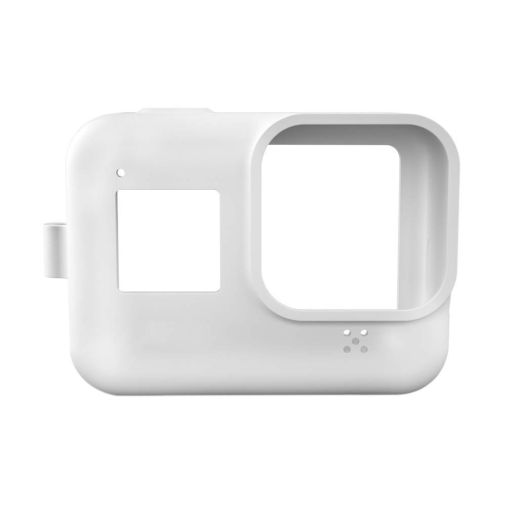 Durable Silicone Gel Camera Case for GoPro Hero 8 (HERO8 Black) - Shockproof Protective Cover, Soft Rubber Skin, White - Perfect for Outdoor Adventures, Water Sports & Action Photography