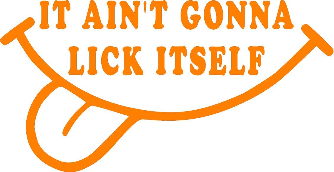 6.5 x 3.5 Inch Funny 'It Ain't Gonna Lick Itself' Tongue Vinyl Decal - Waterproof Bumper Sticker for Cars, Trucks, Windows, Laptops & More - Perfect for Humorous Gifts, Car Decor & Personalizing Devices
