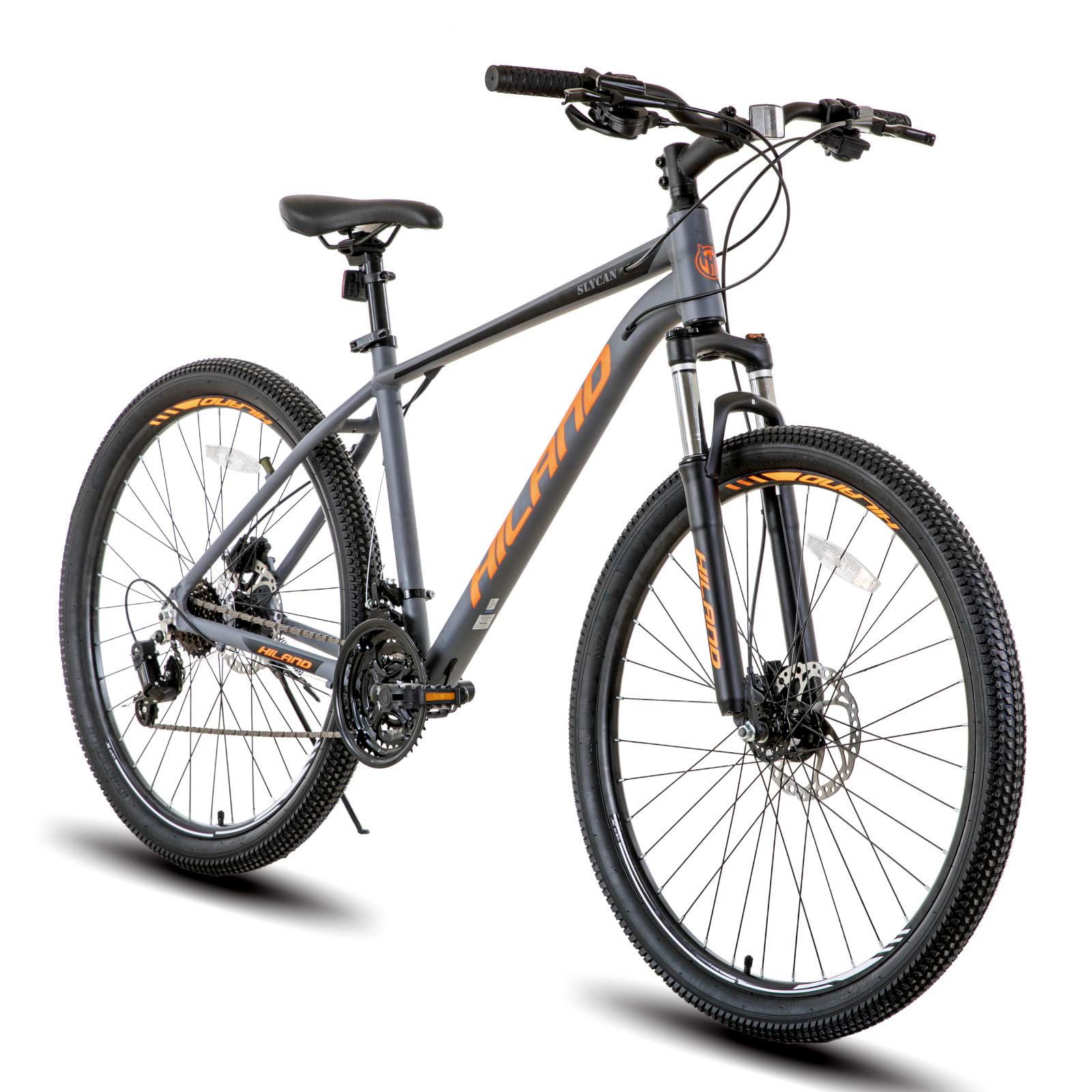 **Hiland 27.5 Inch Mountain Bike for Adults - 21-Speed Shimano Gears, Aluminum Frame, Hydraulic Disc Brakes, Lock-Out Suspension Fork - Perfect for Trail Riding, Commuting & Outdoor Adventures**