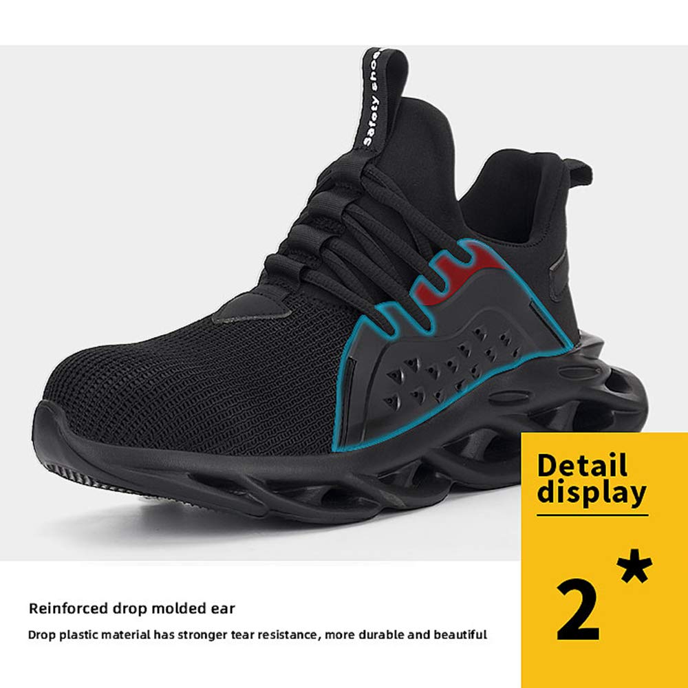 Steel Toe Safety Shoes for Men & Women - Lightweight Breathable Work Sneakers for Construction & Industrial Use - Perfect for Warehouse, Factory & Outdoor Work