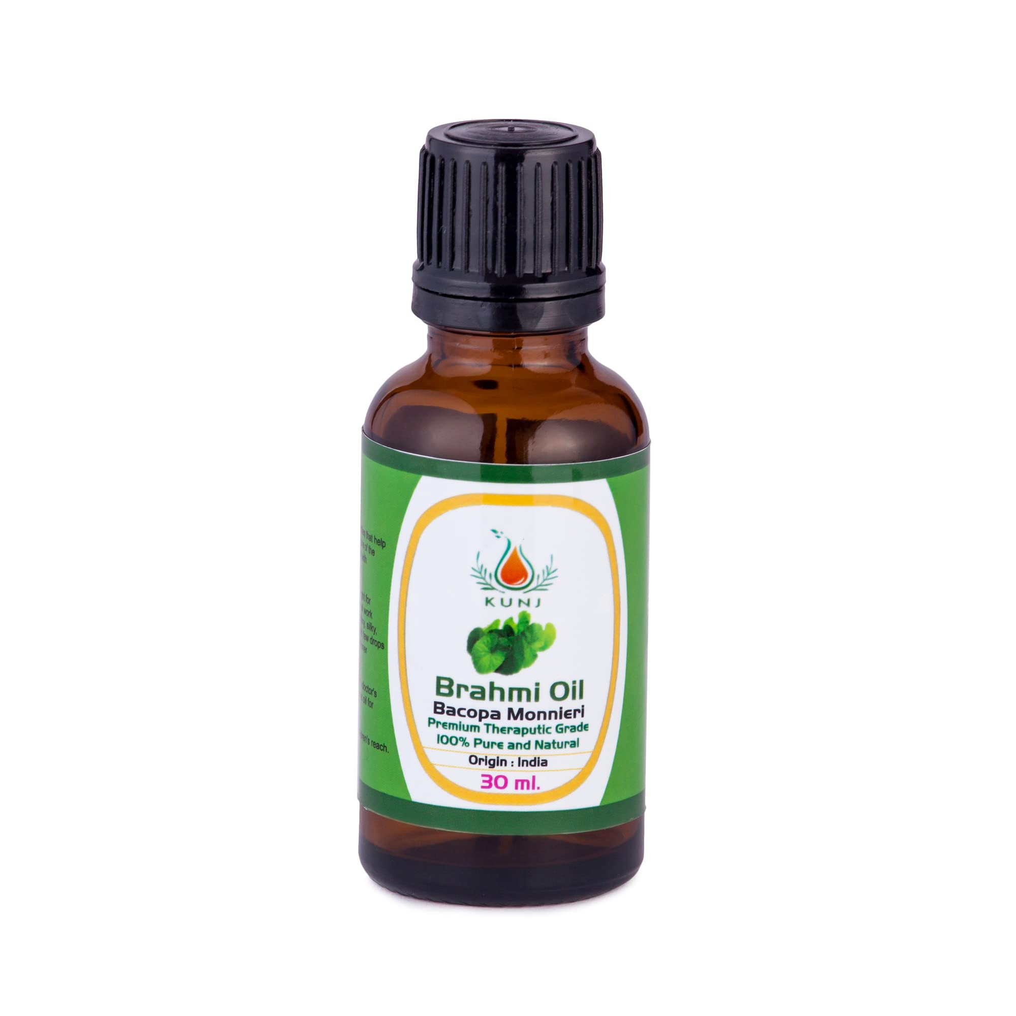 Pure & Natural Brahmi Oil for Hair Growth & Stress Relief - 30ML Bottle - Promotes Healthy Scalp & Relaxation - Perfect for Ayurvedic Massage & Daily Hair Care