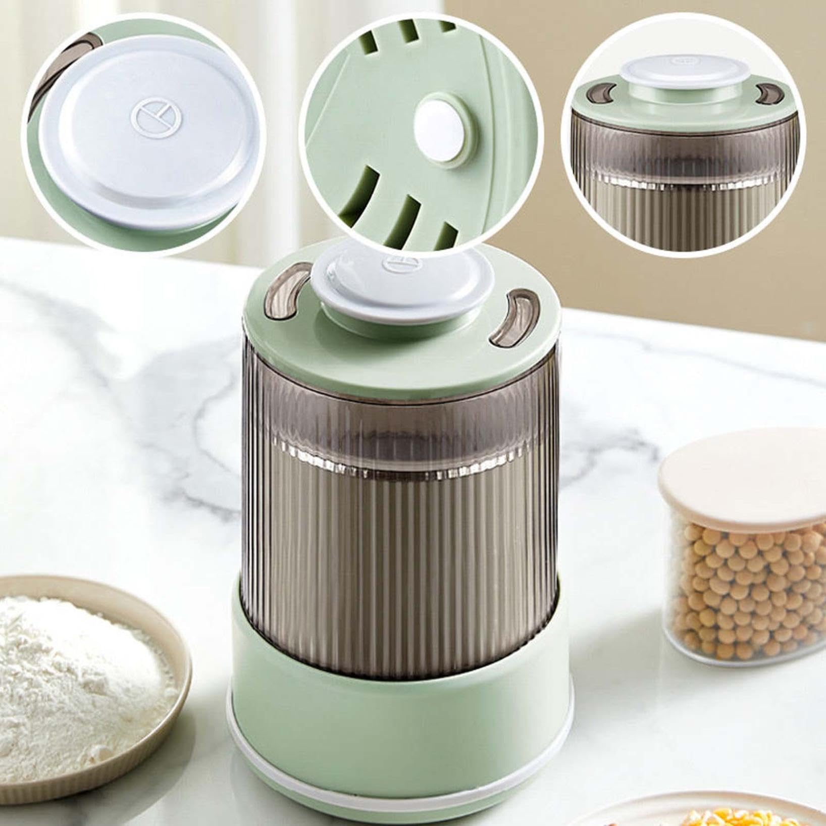 1PC High-Speed Multifunctional Grain Grinder - Portable Electric Grain Mill for Wheat, Corn, Rice & Spices - Perfect for Home Kitchen, Baking & Healthy Cooking