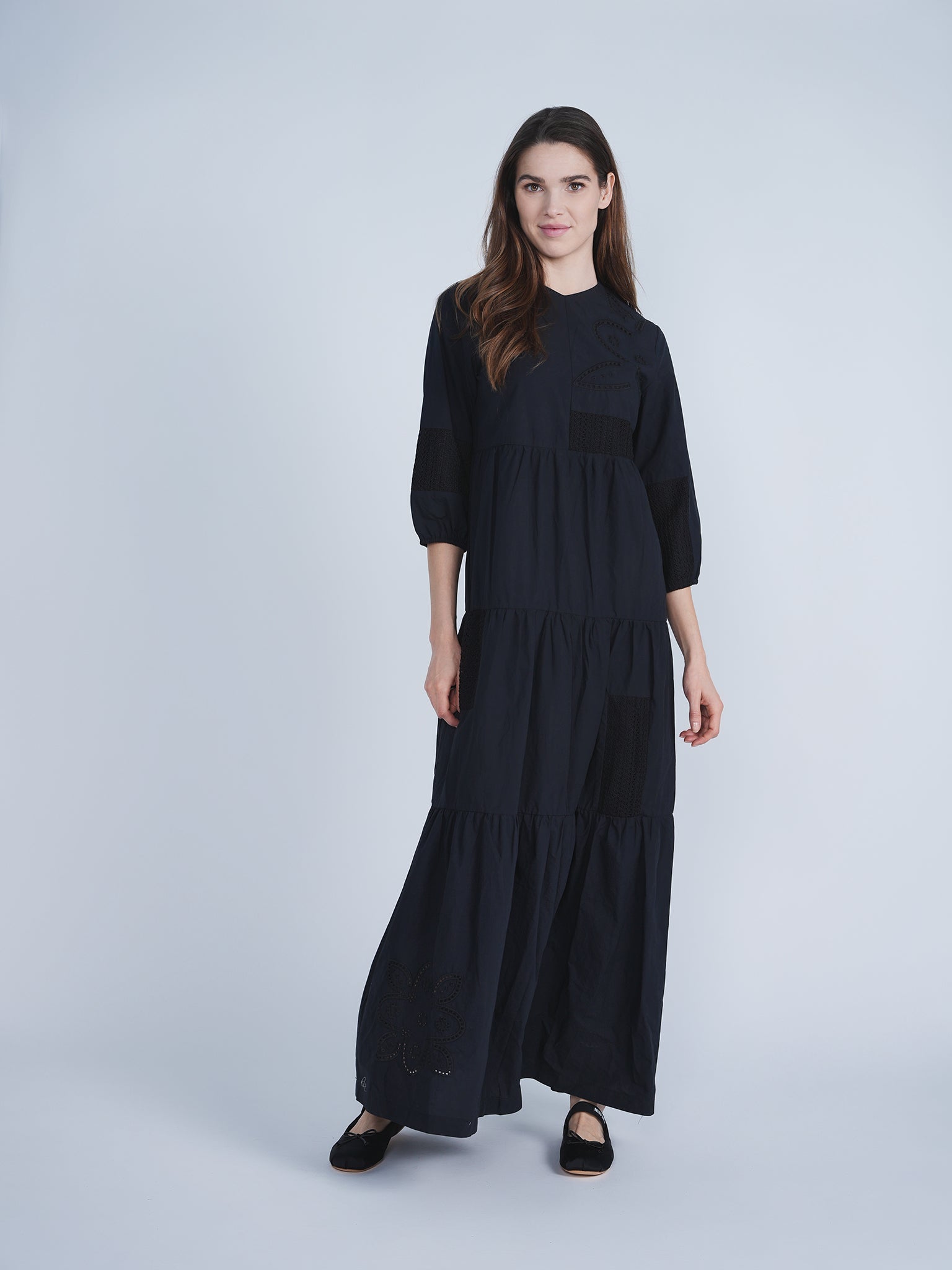 Elegant Lace Woven Dress for Women - Floral Embroidery Summer Maxi Dress - Perfect for Weddings, Parties & Beach Vacations